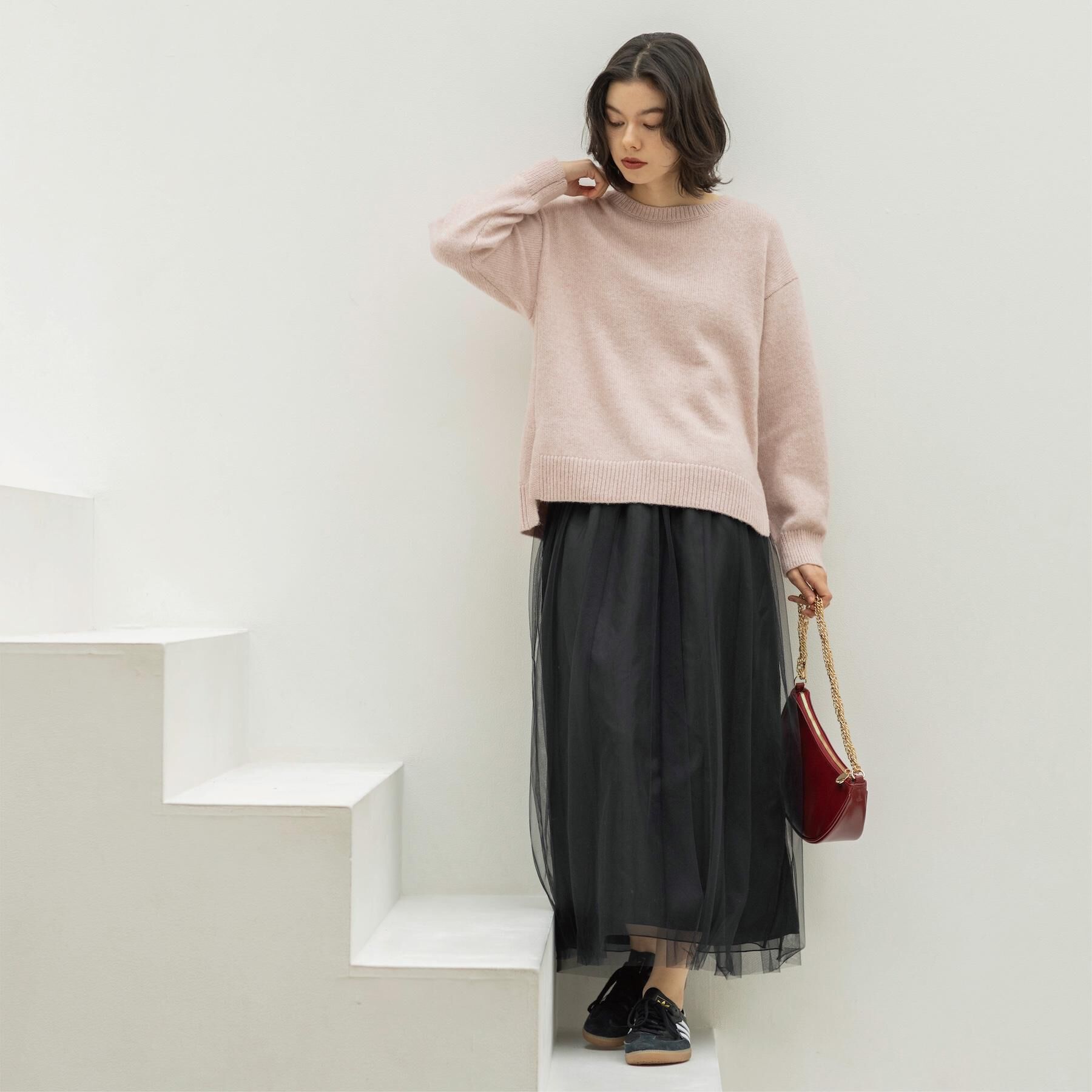 OPAQUE.CLIP「チュールイージーギャザースカート【洗濯機OK】」|スカート|