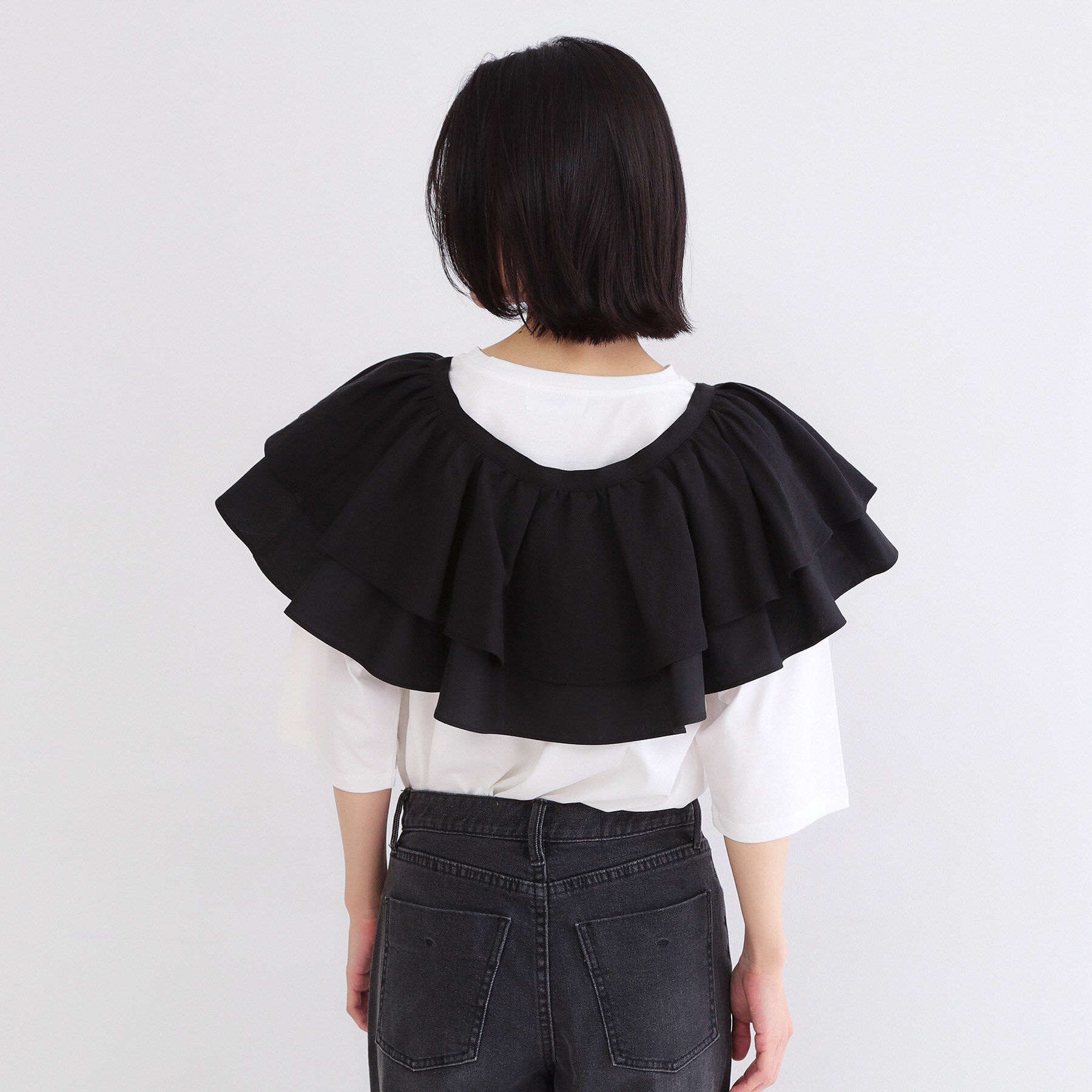 OPAQUE.CLIP「ラッフルフリルケープ【洗濯機OK】」|シャツ・ブラウス|