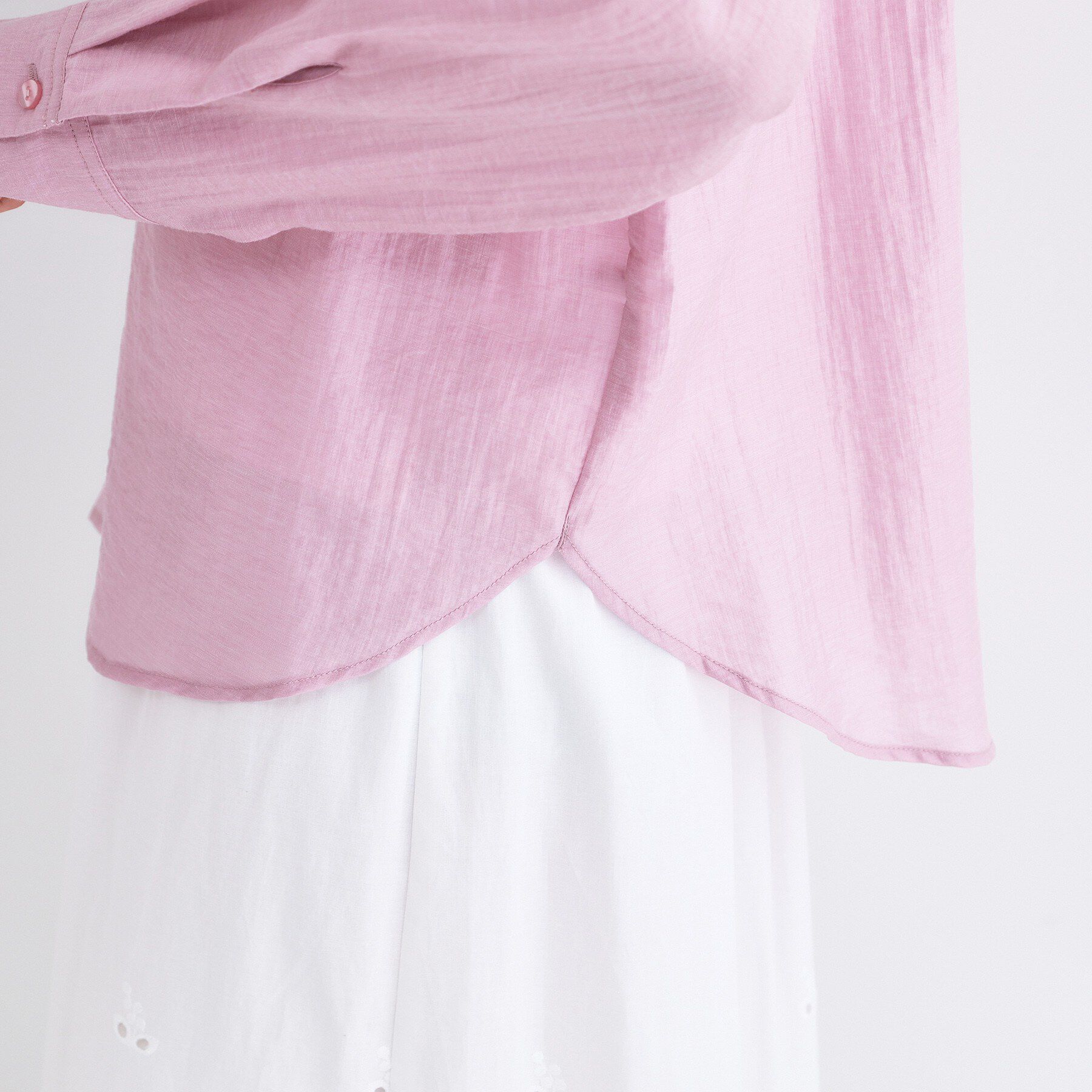 OPAQUE.CLIP「シアーフーディシャツ【洗濯機OK】」|シャツ・ブラウス|