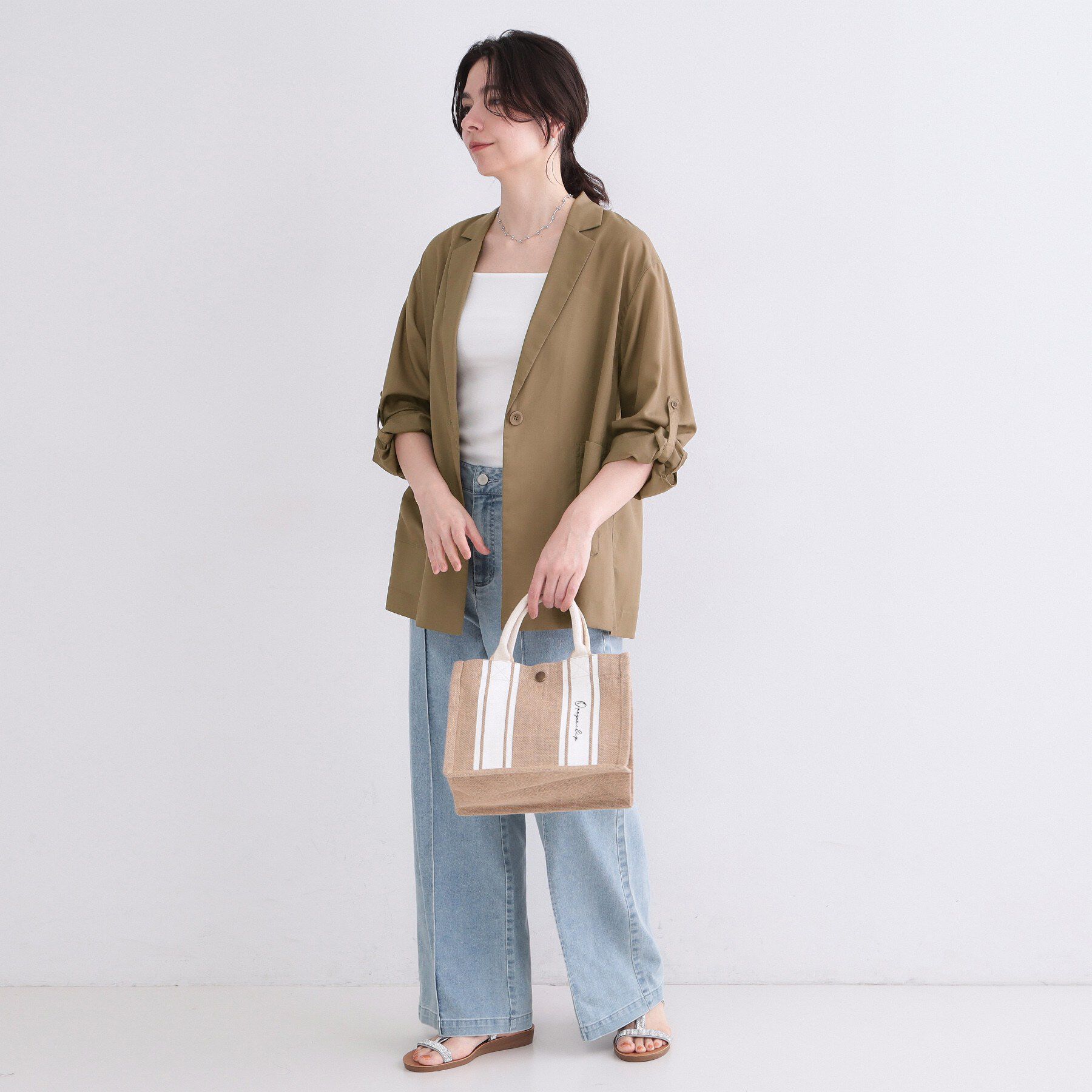 OPAQUE.CLIP「2WAYスリーブシアーテーラードジャケット【洗濯機OK】」|テーラードジャケット|