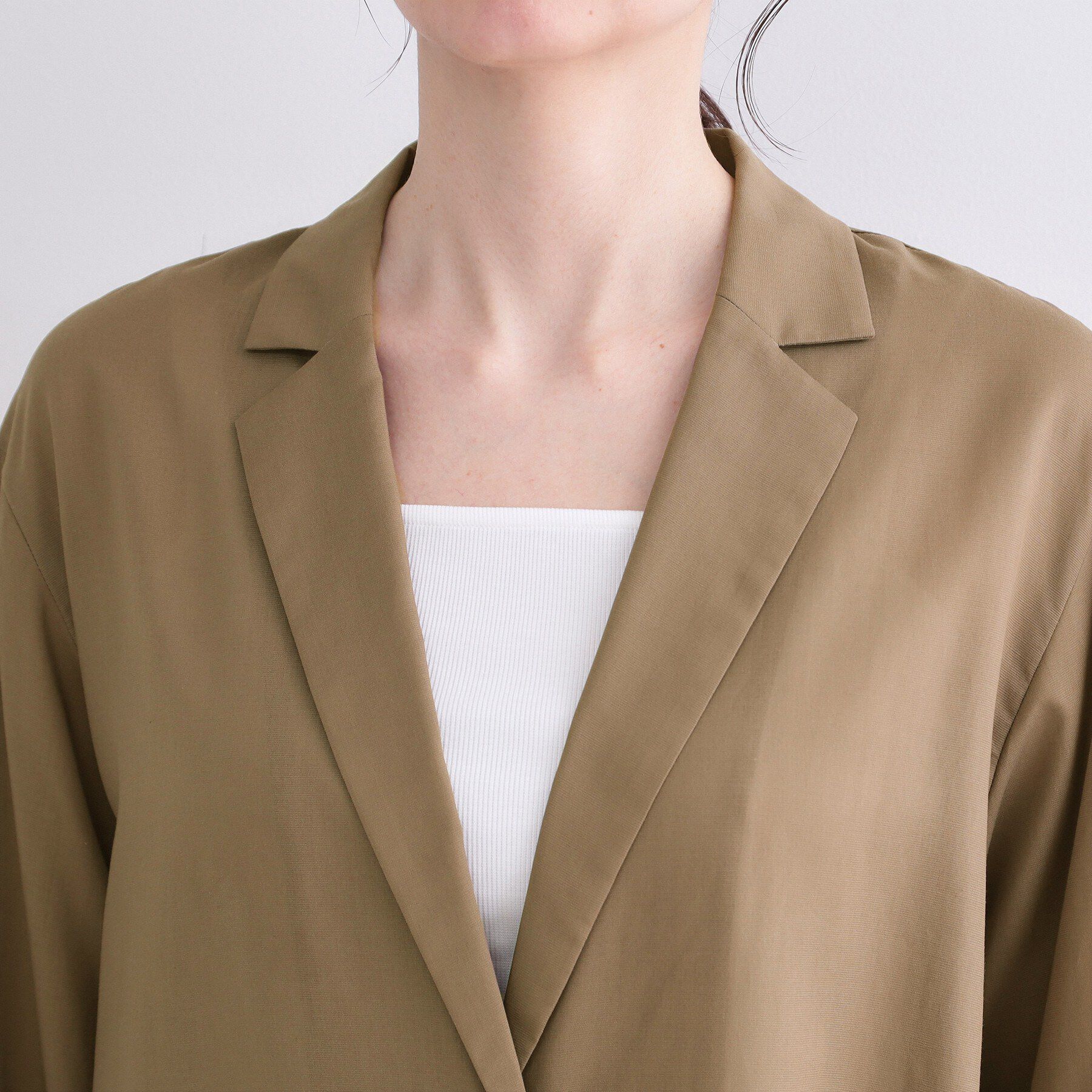 OPAQUE.CLIP「2WAYスリーブシアーテーラードジャケット【洗濯機OK】」|テーラードジャケット|