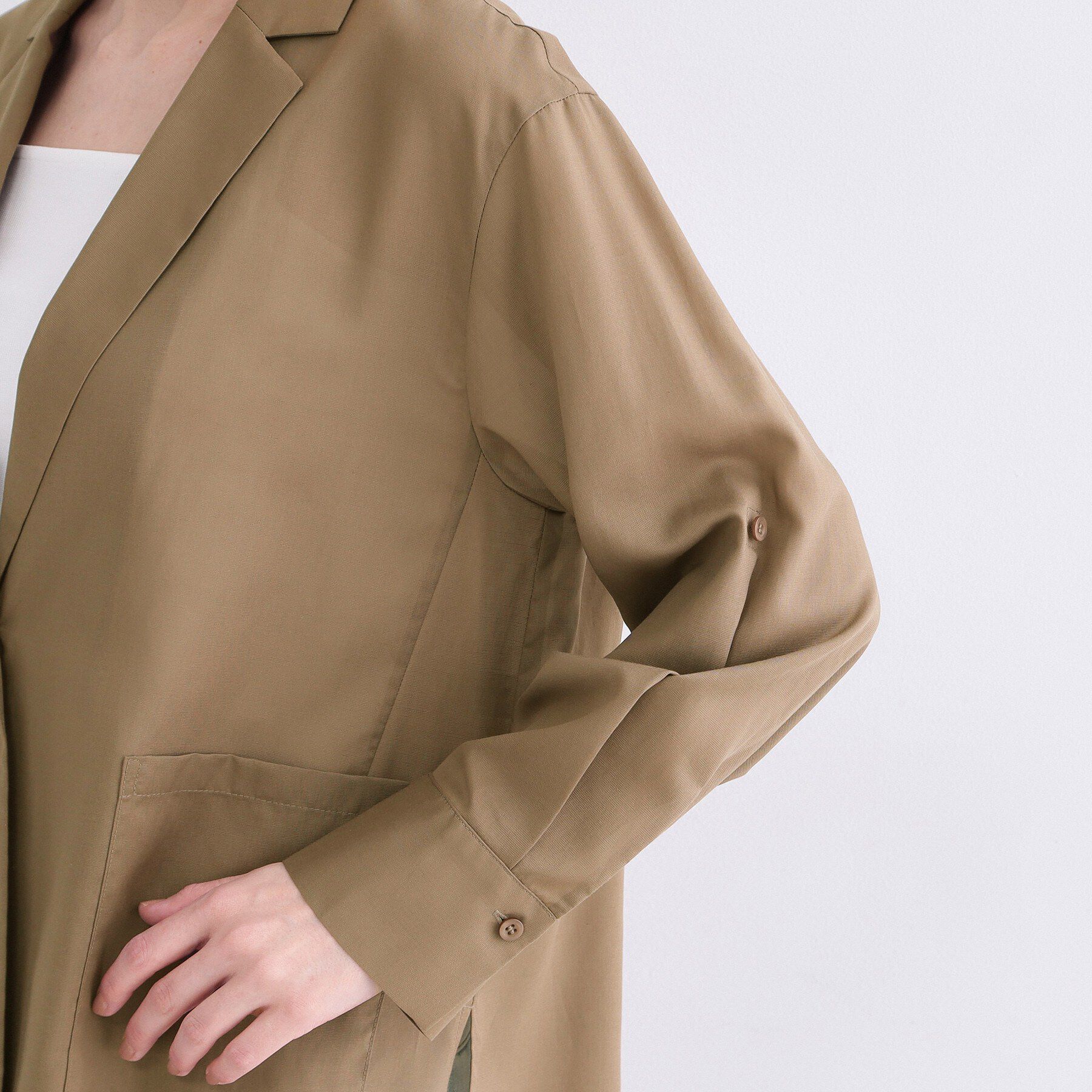 OPAQUE.CLIP「2WAYスリーブシアーテーラードジャケット【洗濯機OK】」|テーラードジャケット|