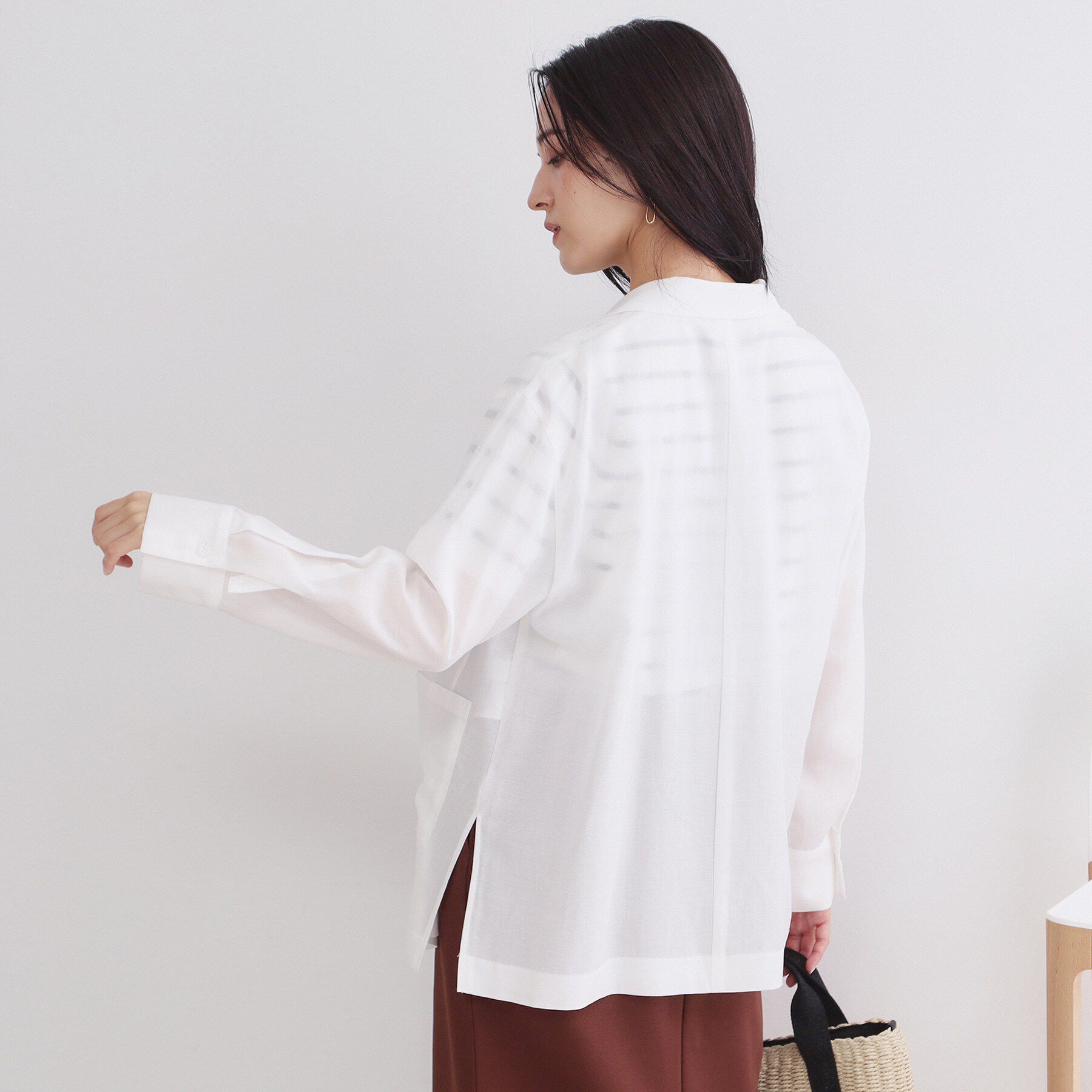 OPAQUE.CLIP「2WAYスリーブシアーテーラードジャケット【洗濯機OK】」|テーラードジャケット|