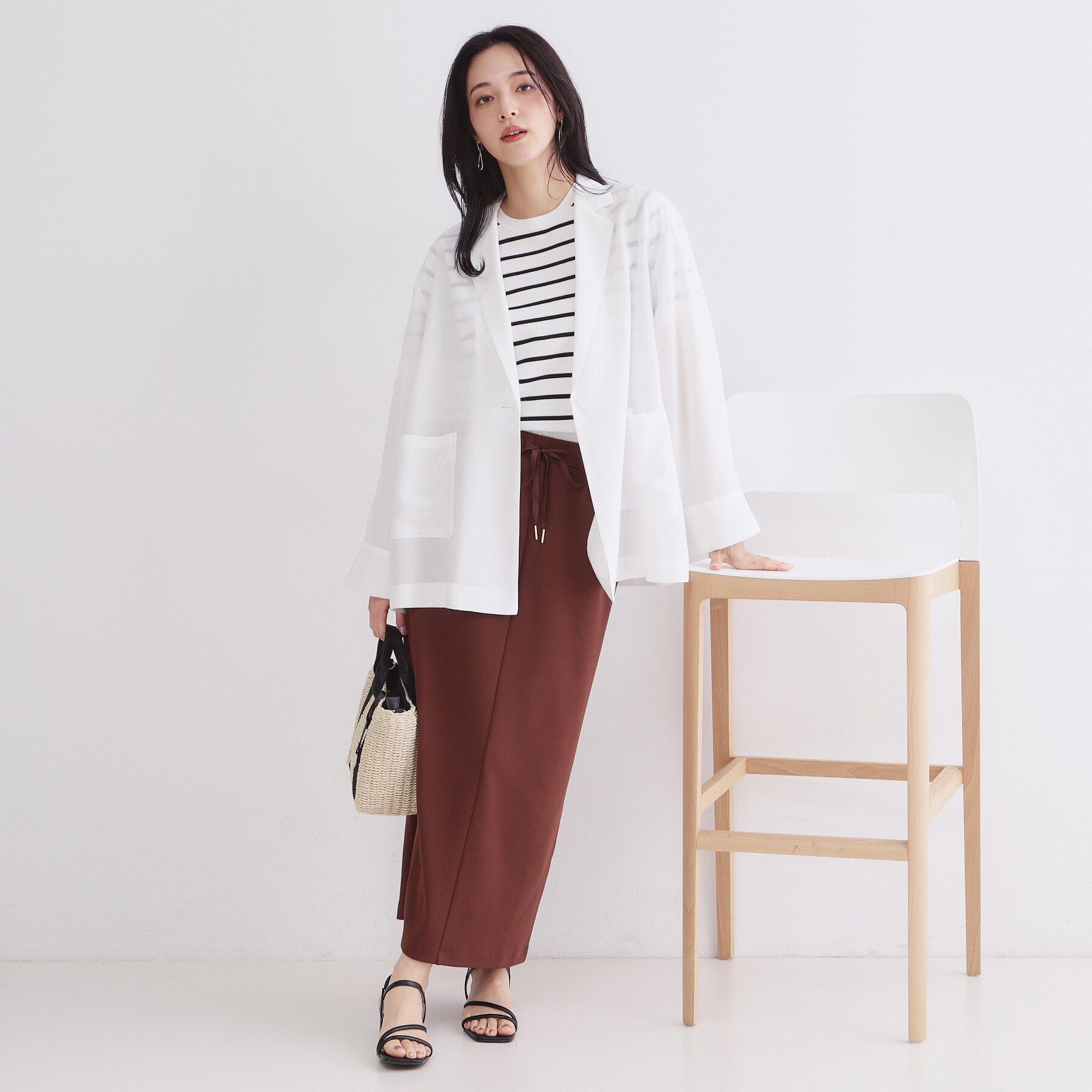 OPAQUE.CLIP「2WAYスリーブシアーテーラードジャケット【洗濯機OK】」|テーラードジャケット|