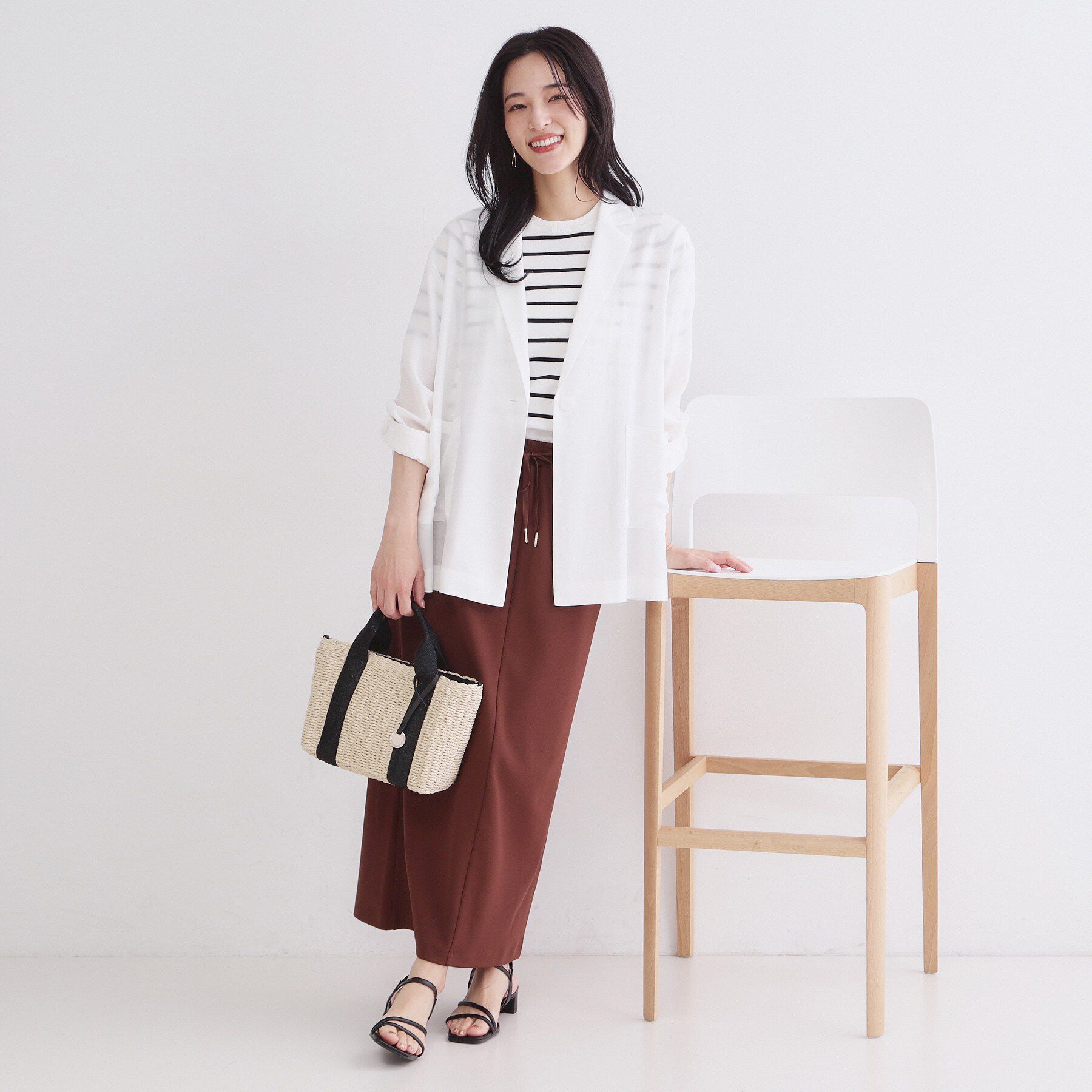 OPAQUE.CLIP「2WAYスリーブシアーテーラードジャケット【洗濯機OK】」|テーラードジャケット|