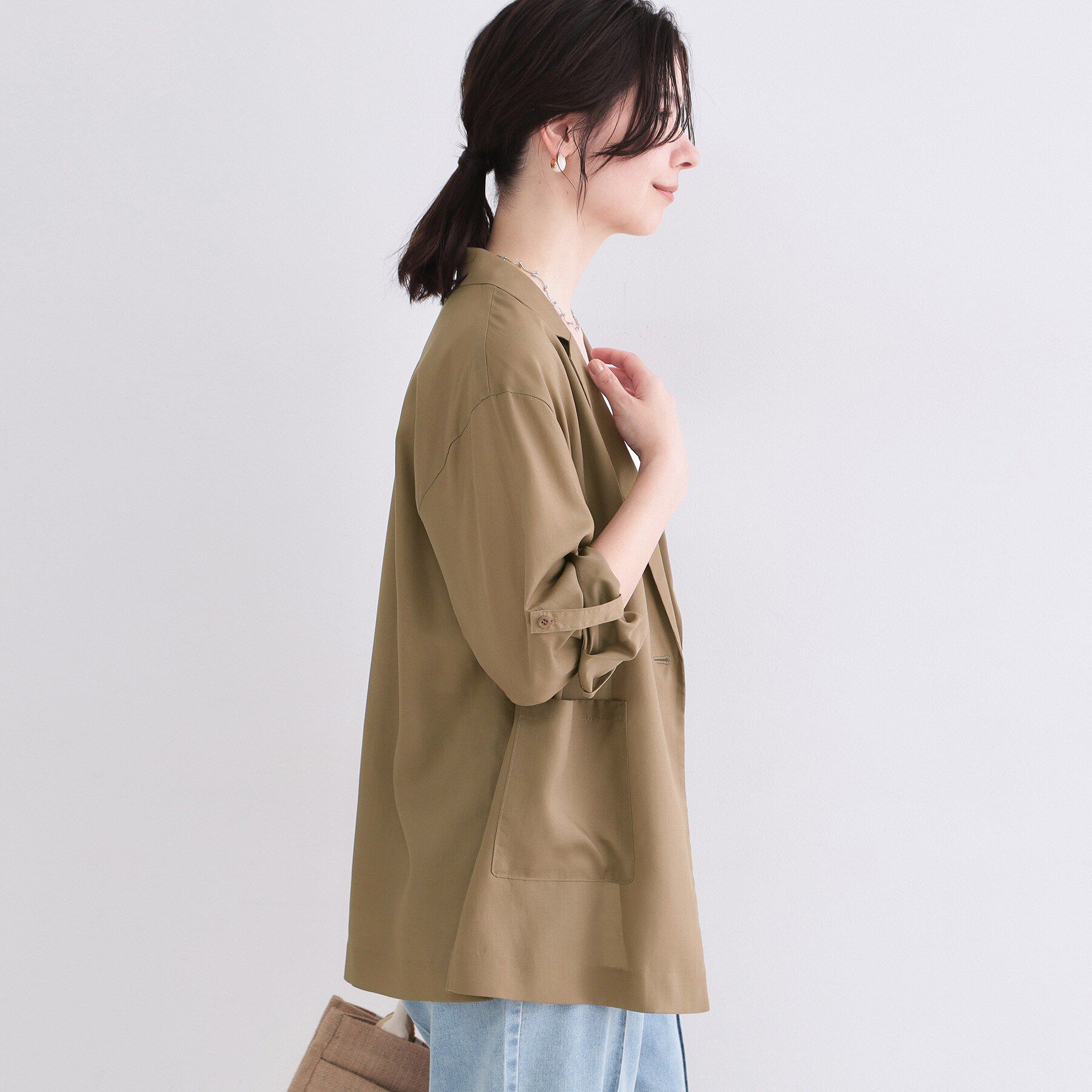 OPAQUE.CLIP「2WAYスリーブシアーテーラードジャケット【洗濯機OK】」|テーラードジャケット|