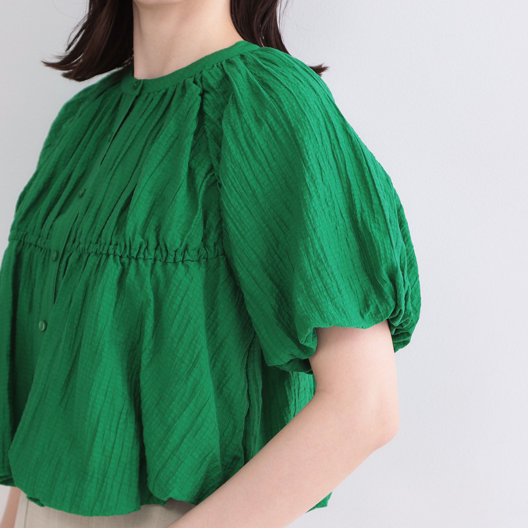 OPAQUE.CLIP「バルーンデザインブラウス【洗濯機OK】」|シャツ・ブラウス|