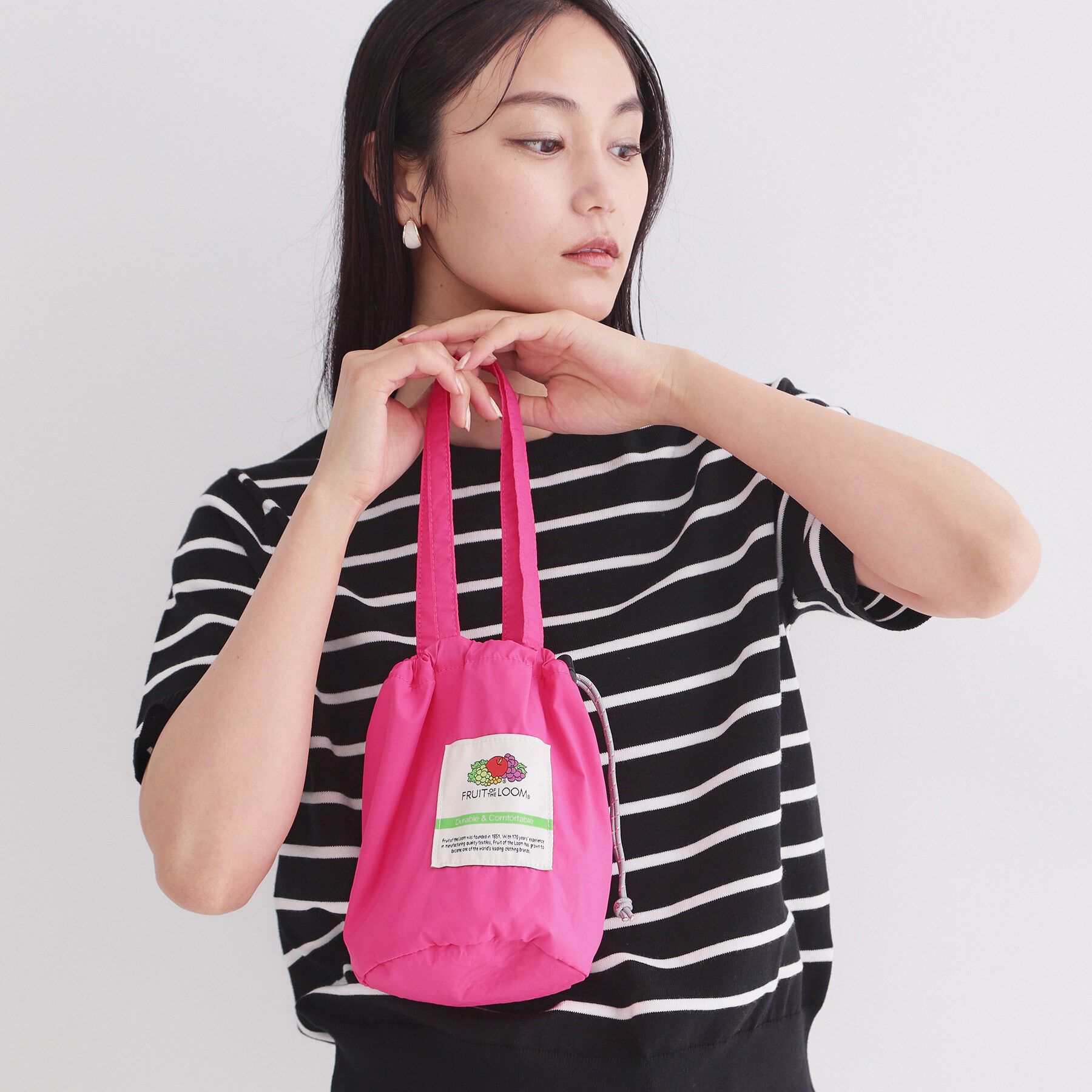 OPAQUE.CLIP「【FRUIT OF THE LOOM／フルーツオブザルーム】ナイロンドロストリングバッグ」|ハンドバッグ|