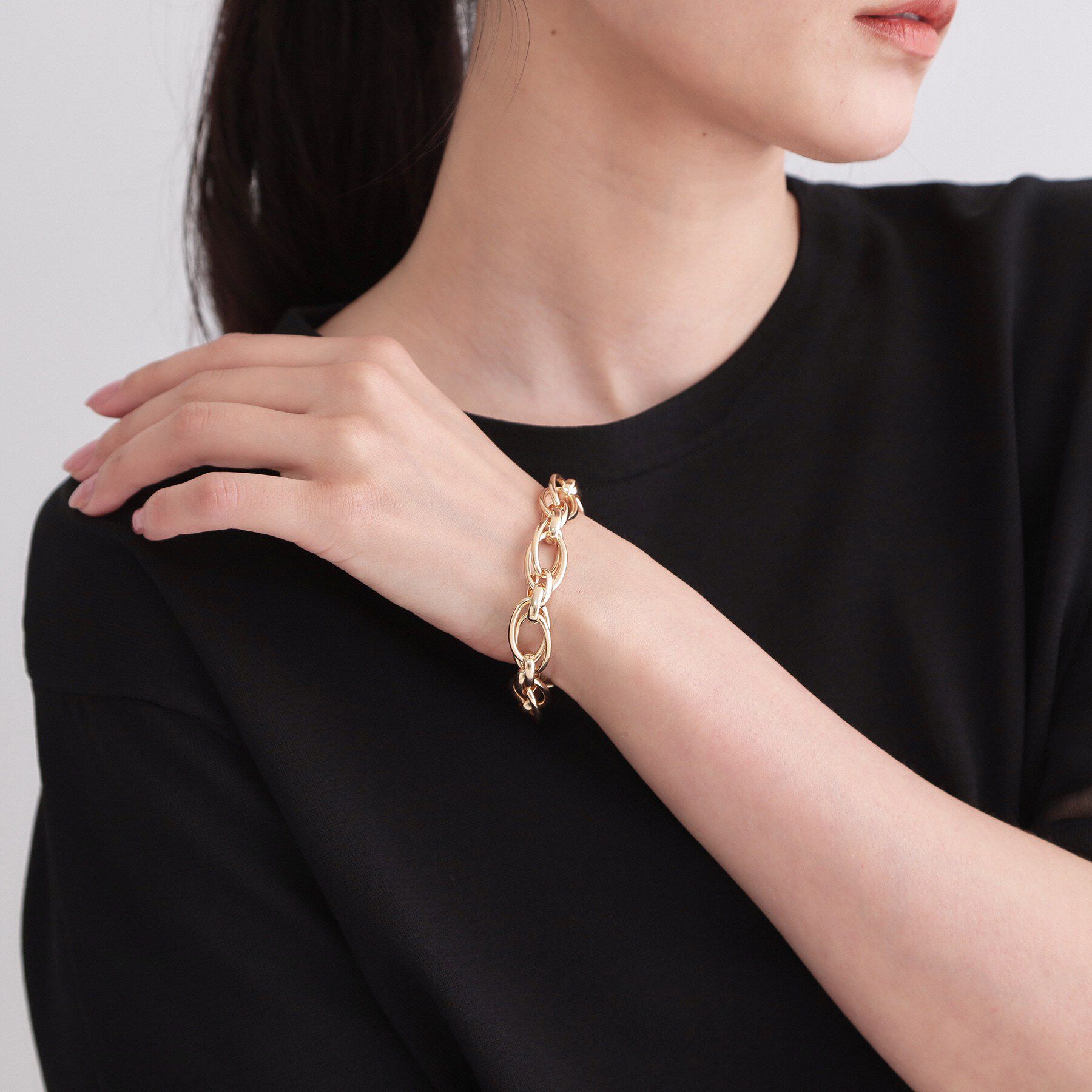 OPAQUE.CLIP「オーバルチェーンブレスレット」|ブレスレット・バングル|