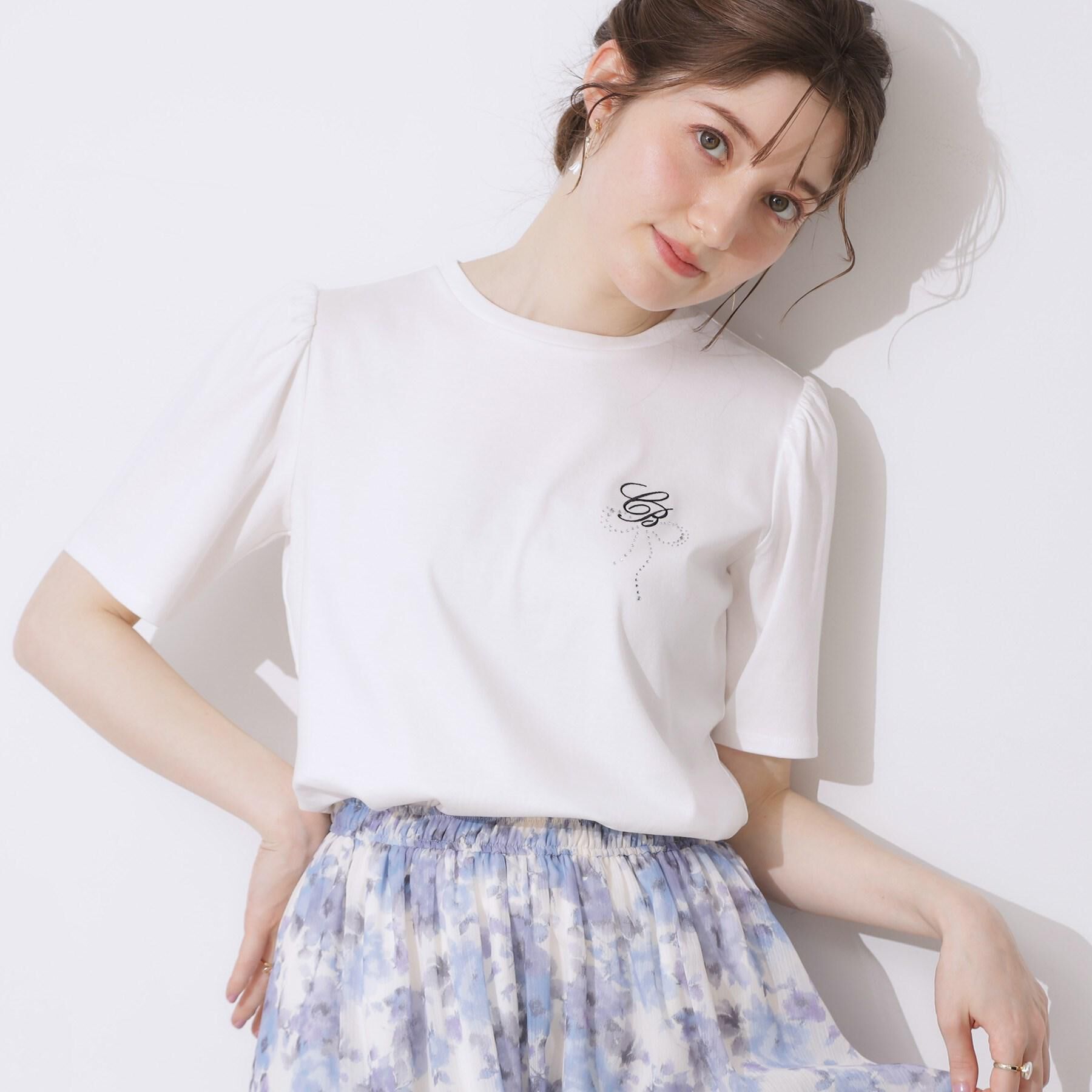 Couture broach「【接触冷感・UV・マシンウォッシャブル】60CBロゴT」|Tシャツ・カットソー|オフホワイト(003