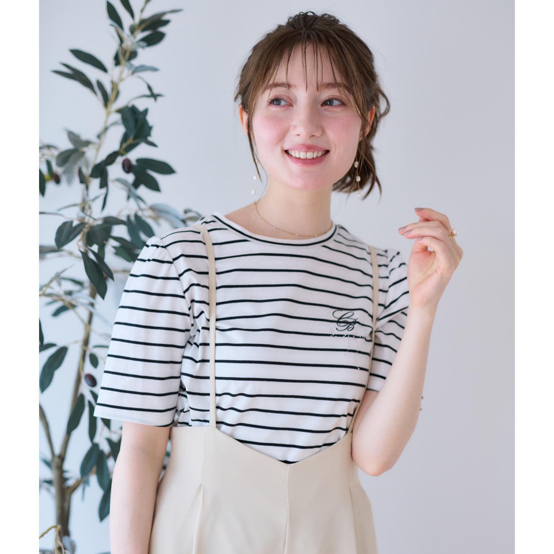 Couture broach「【接触冷感・UV・マシンウォッシャブル】60CBロゴT」|Tシャツ・カットソー|