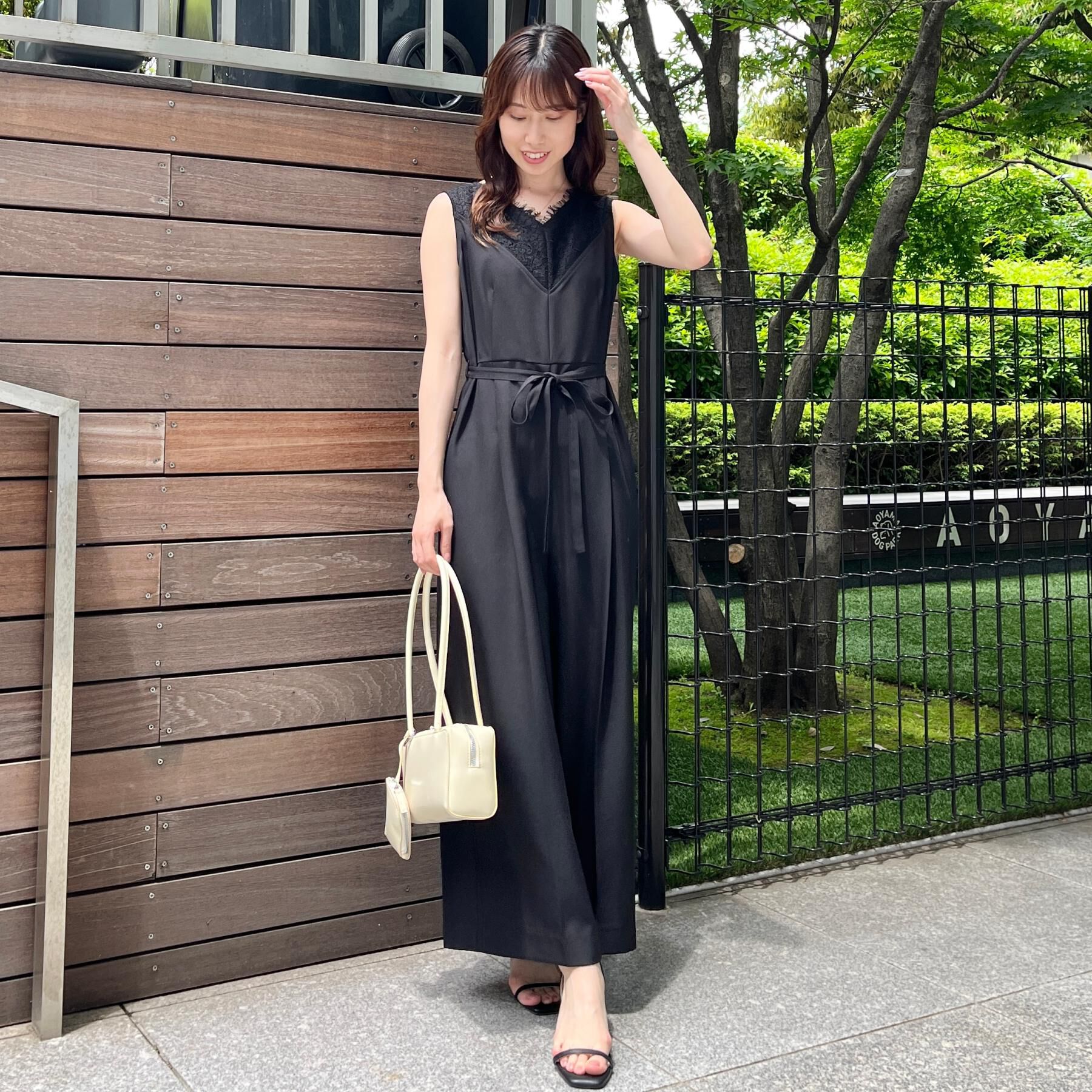 Couture broach「【一枚で着映える】レース切替デザインオールインワン」|オールインワン|