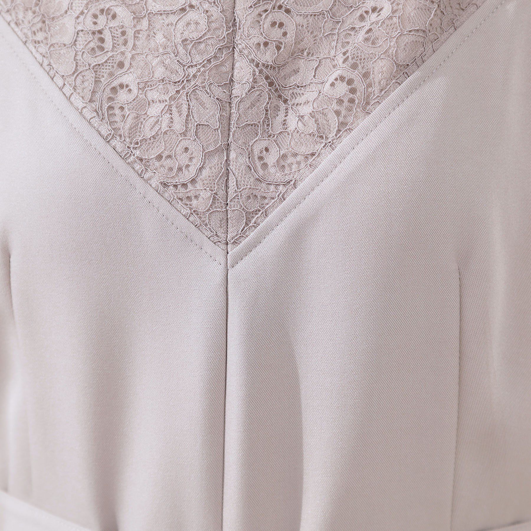 Couture broach「【一枚で着映える】レース切替デザインオールインワン」|オールインワン|