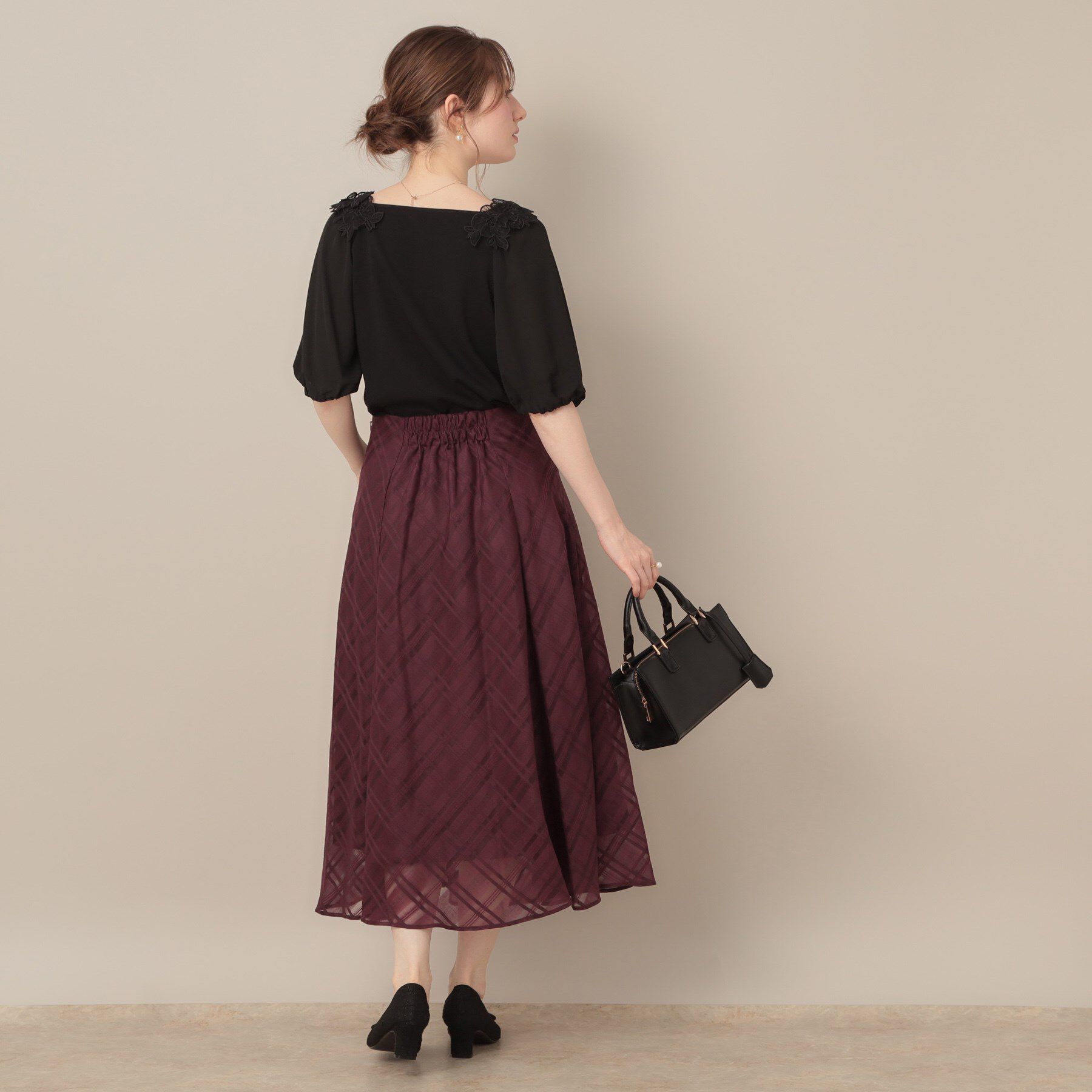 Couture broach「【マシンウォッシャブル・UVケア・接触冷感】ラグランレースドッキングカットソー」|Tシャツ・カットソー|