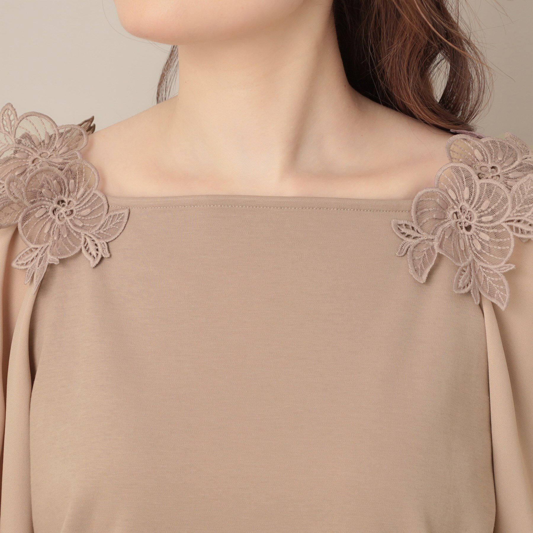 Couture broach「【マシンウォッシャブル・UVケア・接触冷感】ラグランレースドッキングカットソー」|Tシャツ・カットソー|