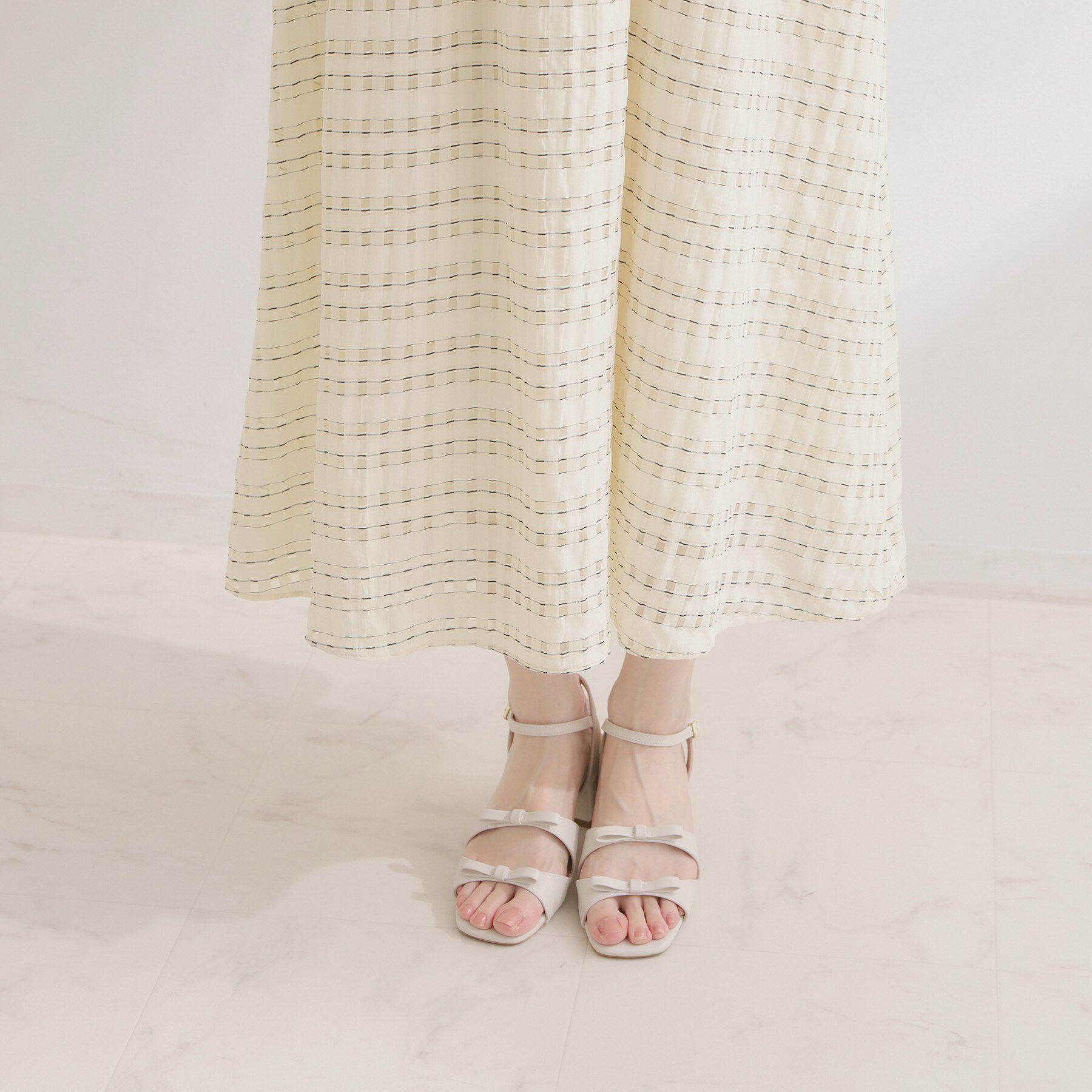 Couture broach「【洗える】シアーチェック ワンピース」|ワンピース|