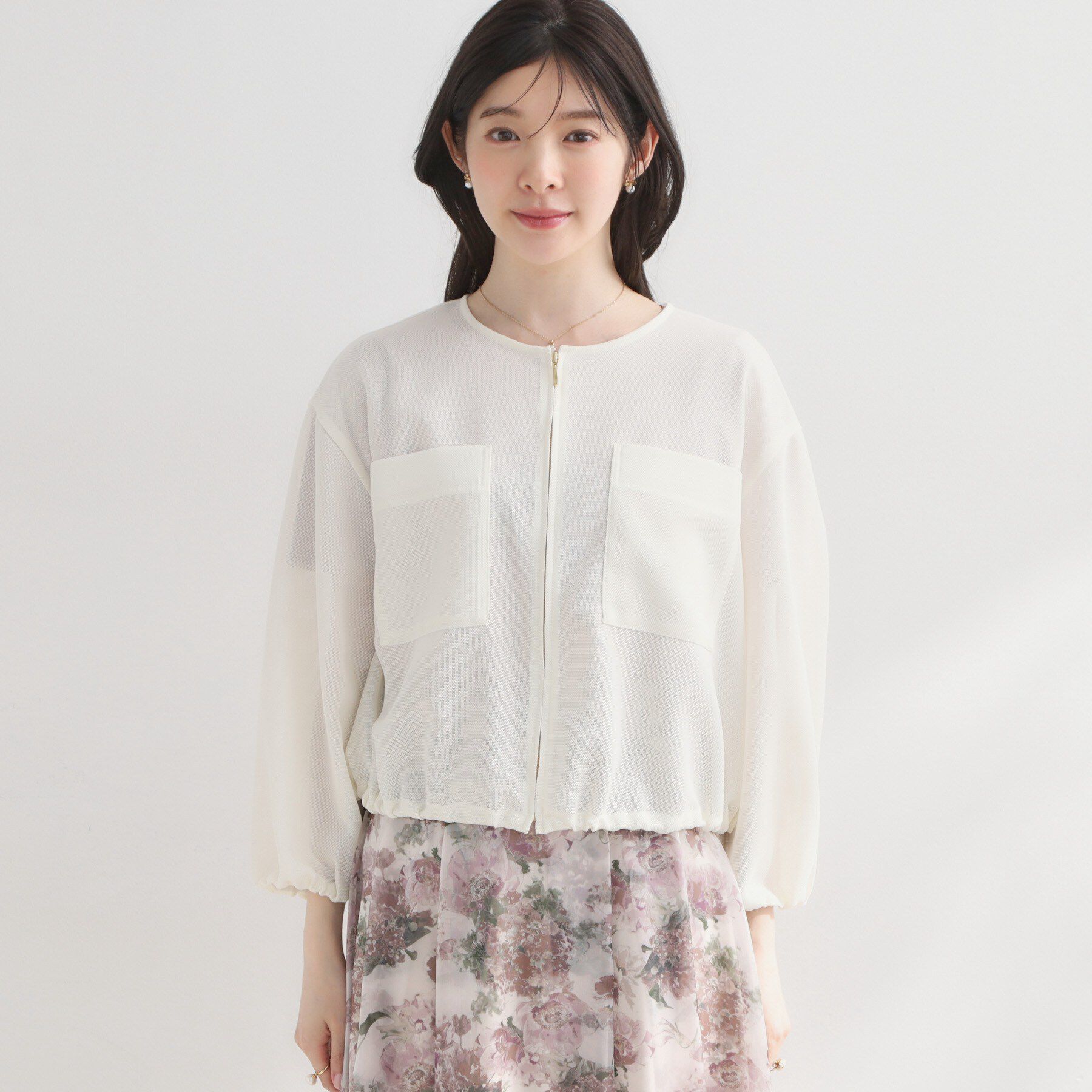 Couture broach「シアーメッシュブルゾン」|ブルゾン・スタジャン|