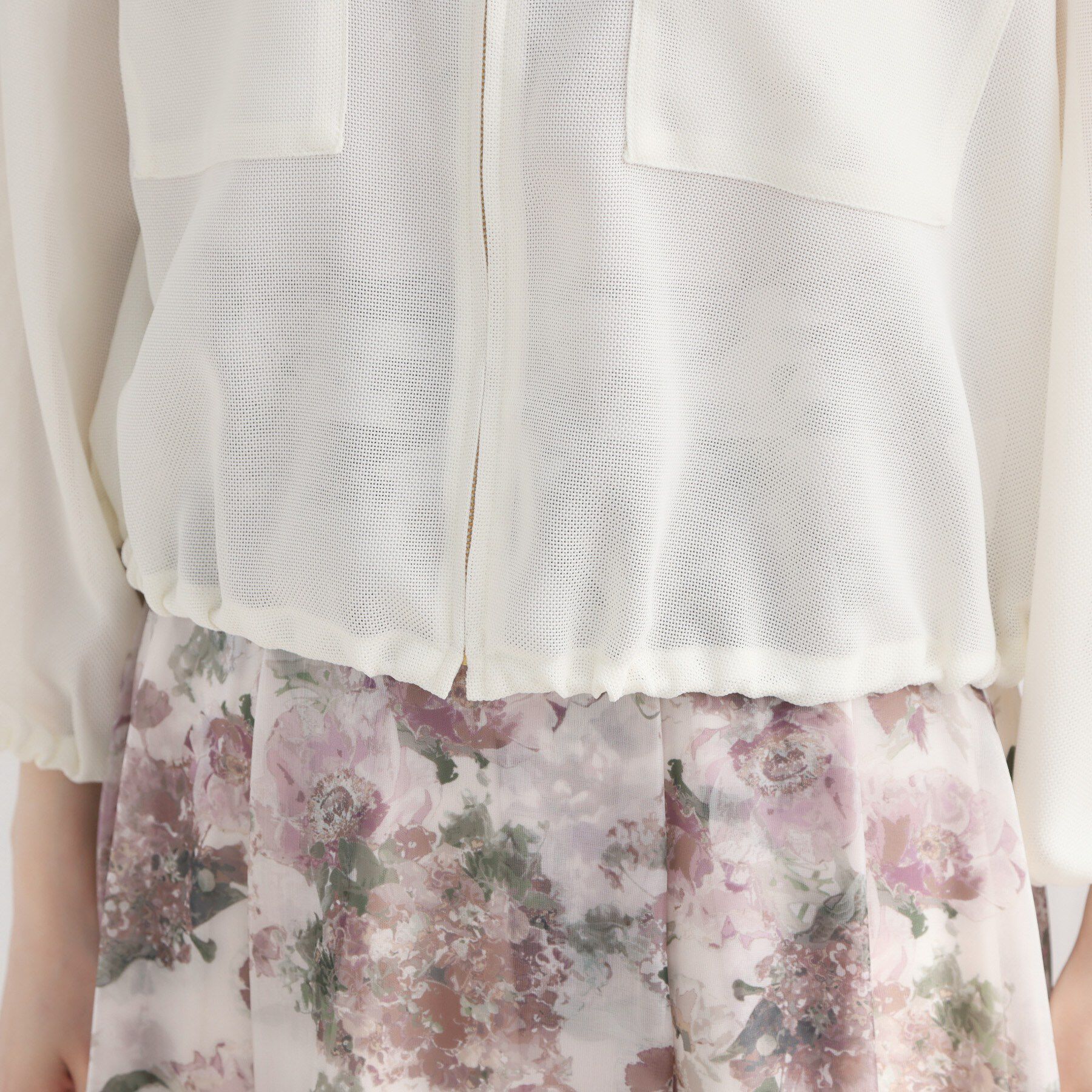 Couture broach「シアーメッシュブルゾン」|ブルゾン・スタジャン|