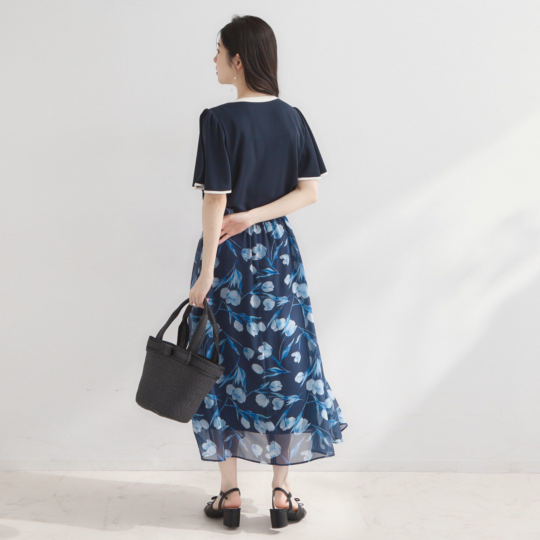 Couture broach「【洗濯機可】配色パイピング ブラウス」|シャツ・ブラウス|