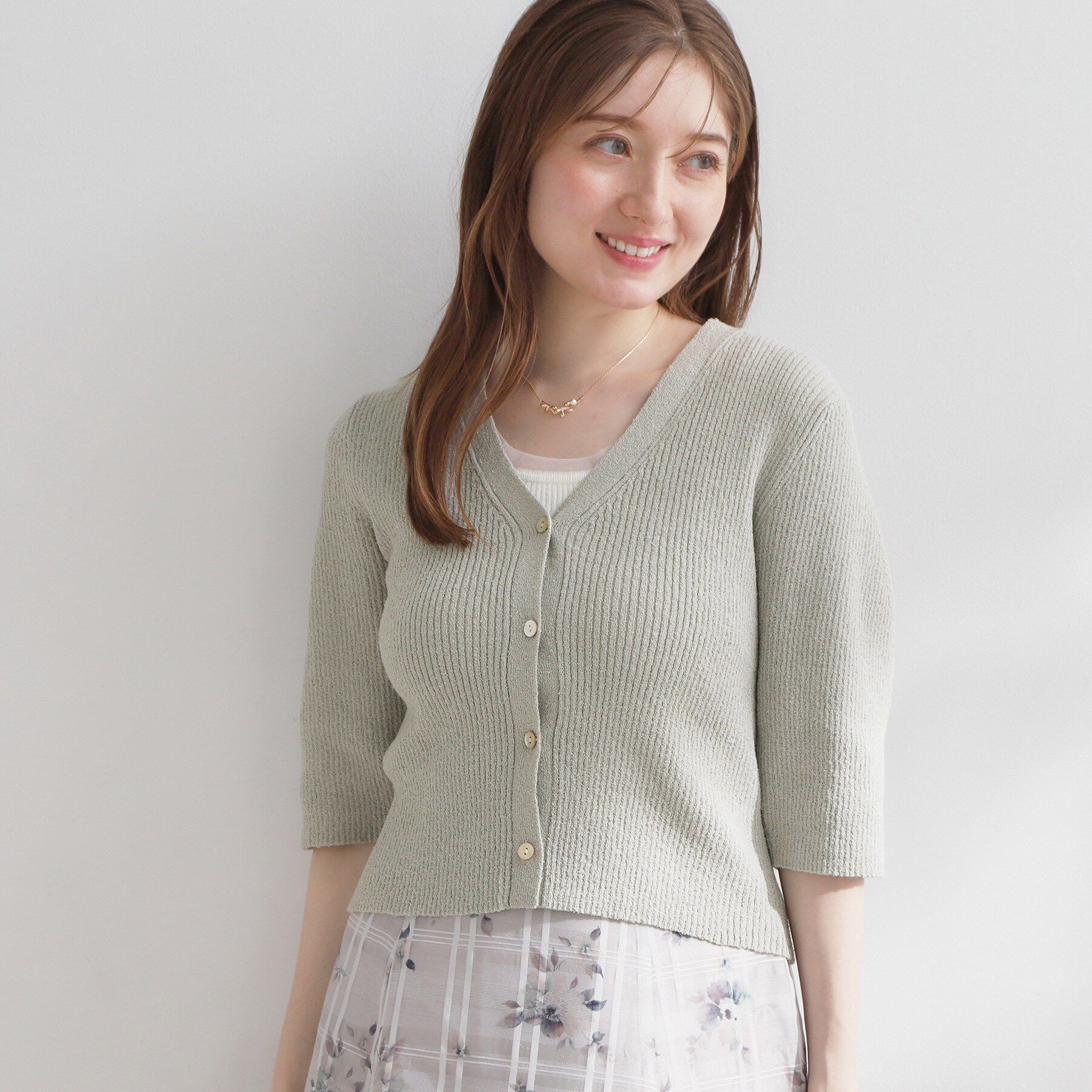 Couture broach「パワショルカーディガン」|カーディガン|ライトグレー(011