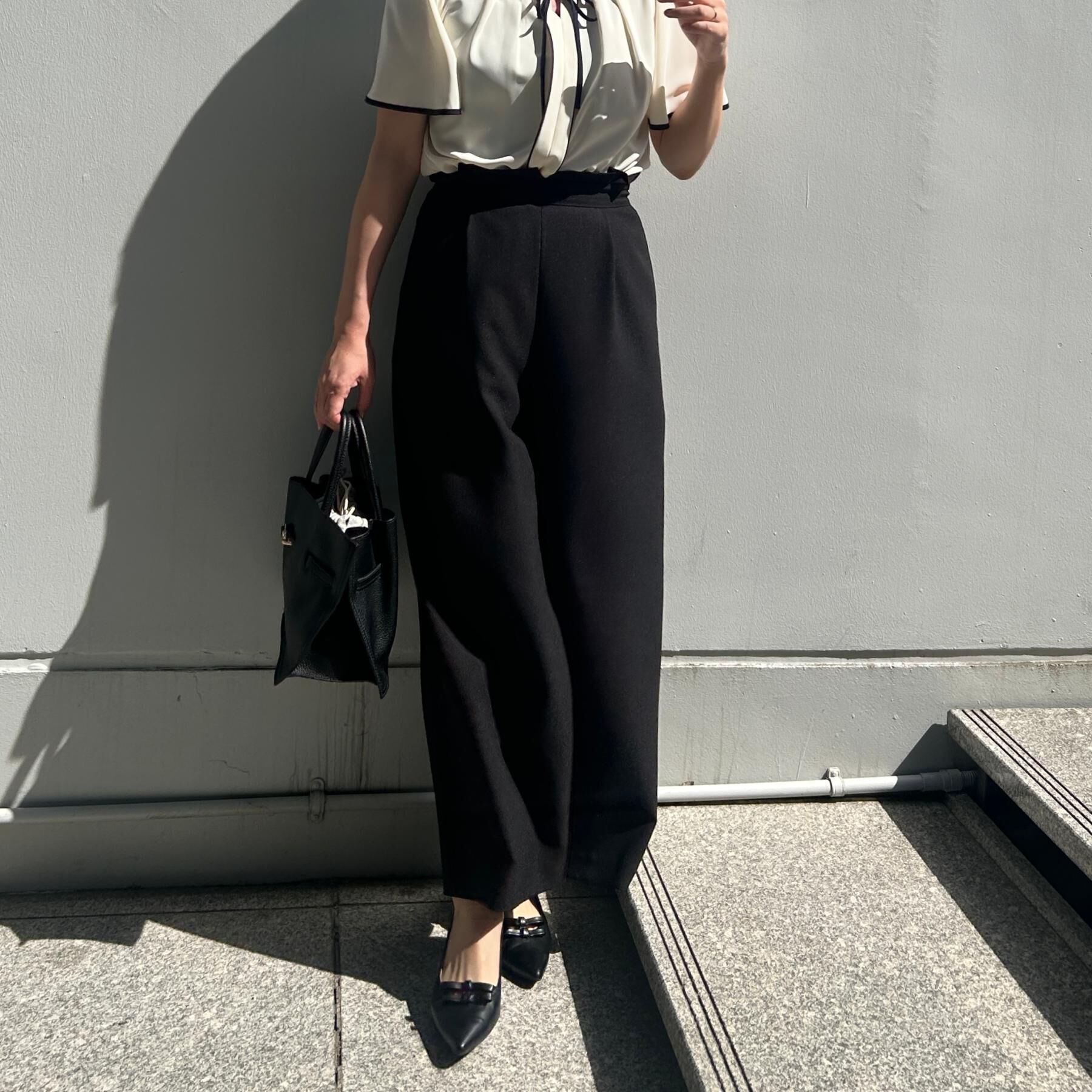 Couture broach「【2WAY・洗える】サスペンダー付き ハイウエストパンツ」|その他|