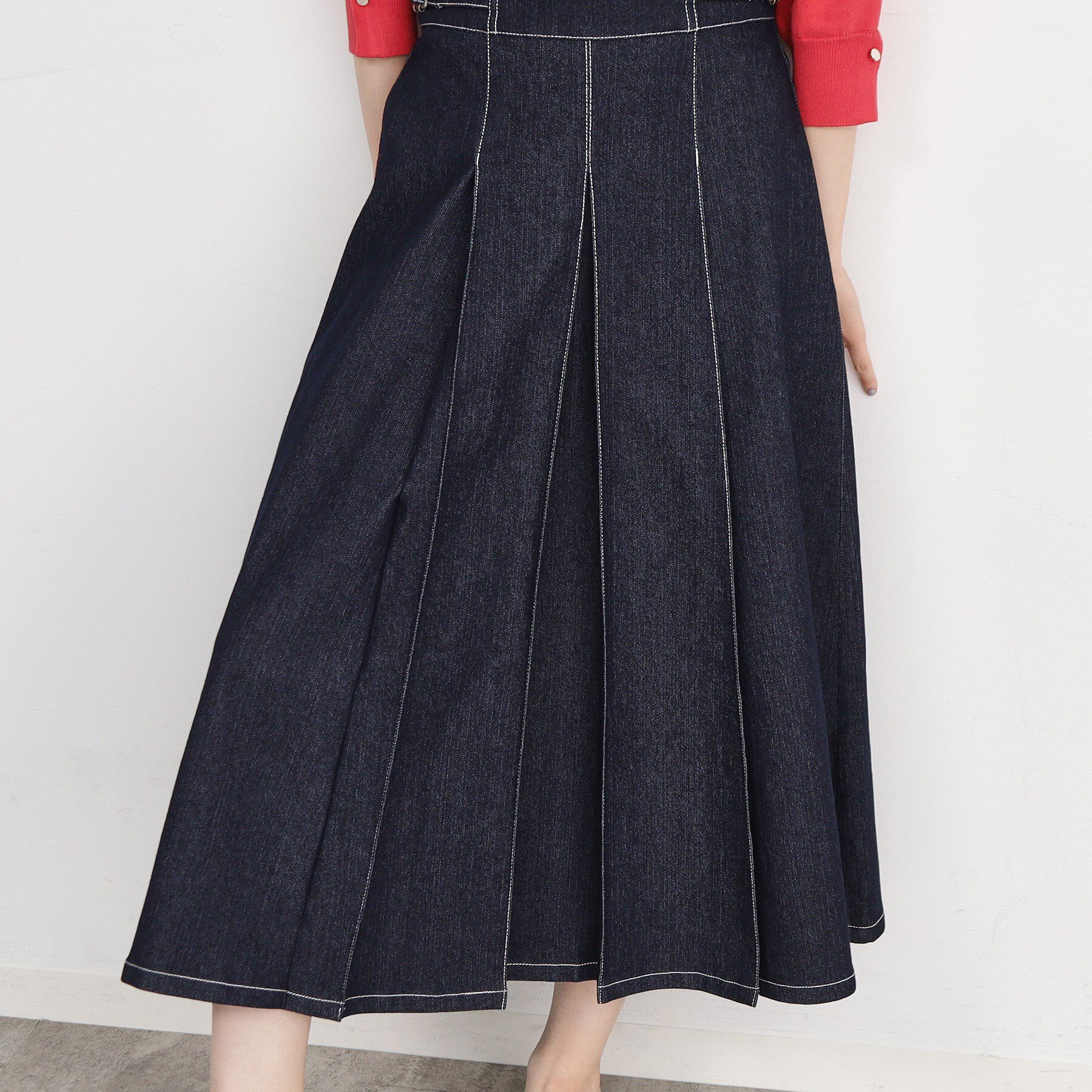 THE SHOP TK「シーズンレスで使える デニムタックスカート/洗える」|スカート|