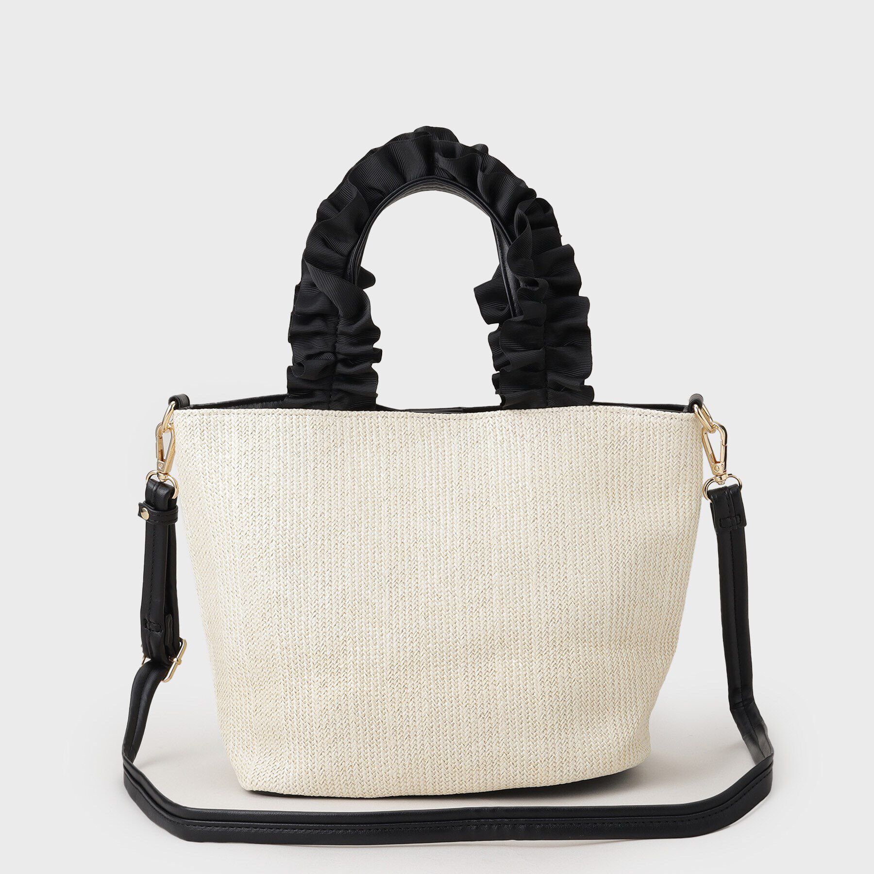 THE SHOP TK「雑材フリルハンドバッグ」|トートバッグ|