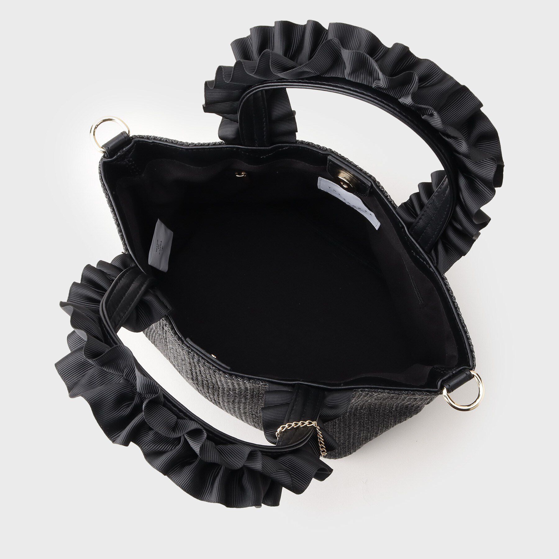 THE SHOP TK「雑材フリルハンドバッグ」|トートバッグ|