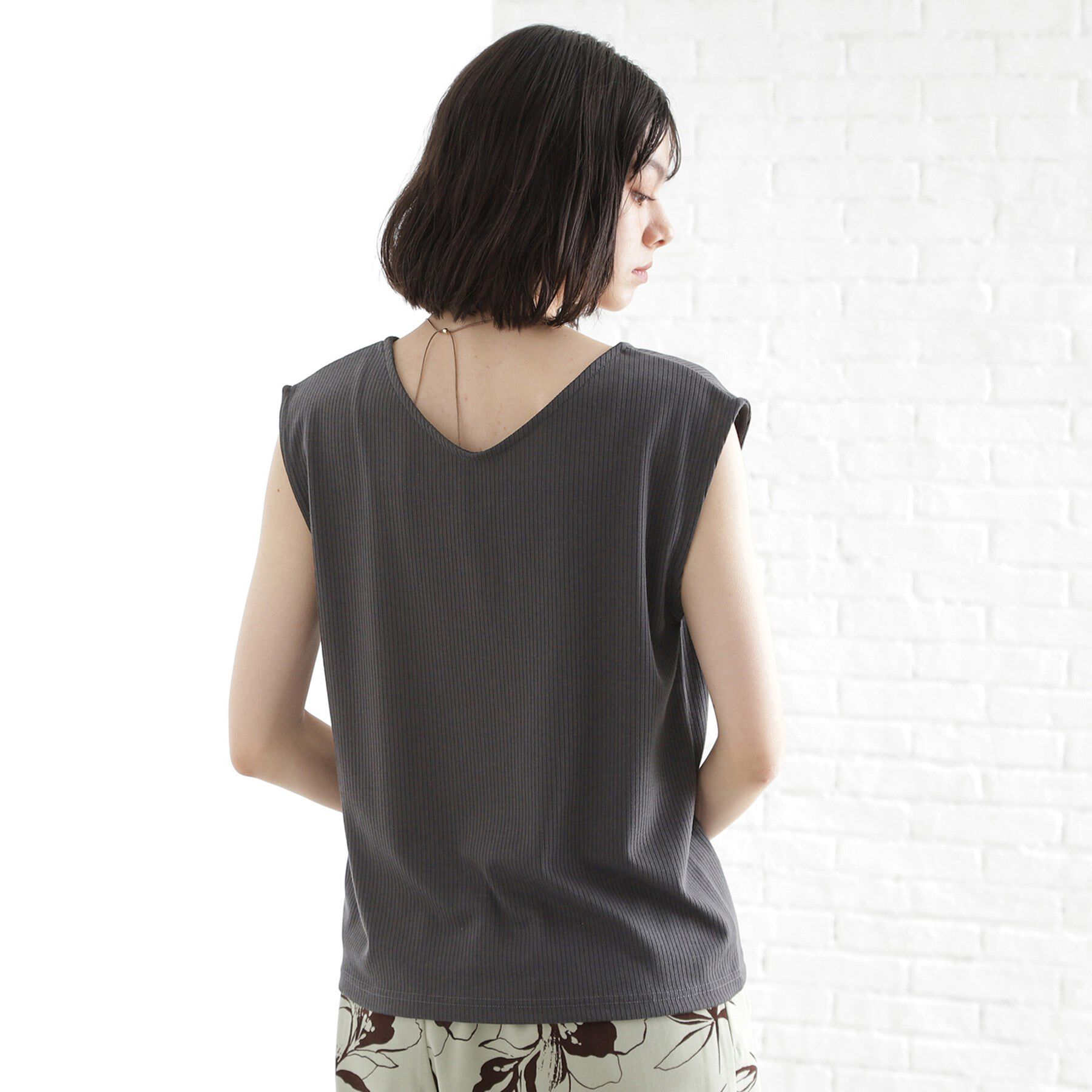 THE SHOP TK「前後2WAYワイドリブタンク【洗濯機OK】」|キャミソール|