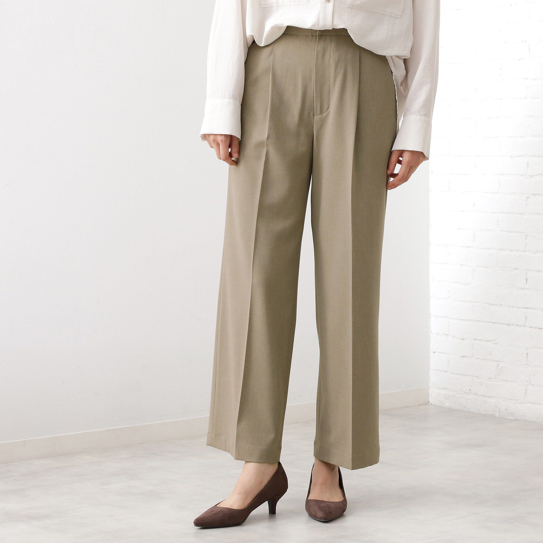THE SHOP TK「【美脚見え】タックワイドパンツ【セットアップ可】」|その他|