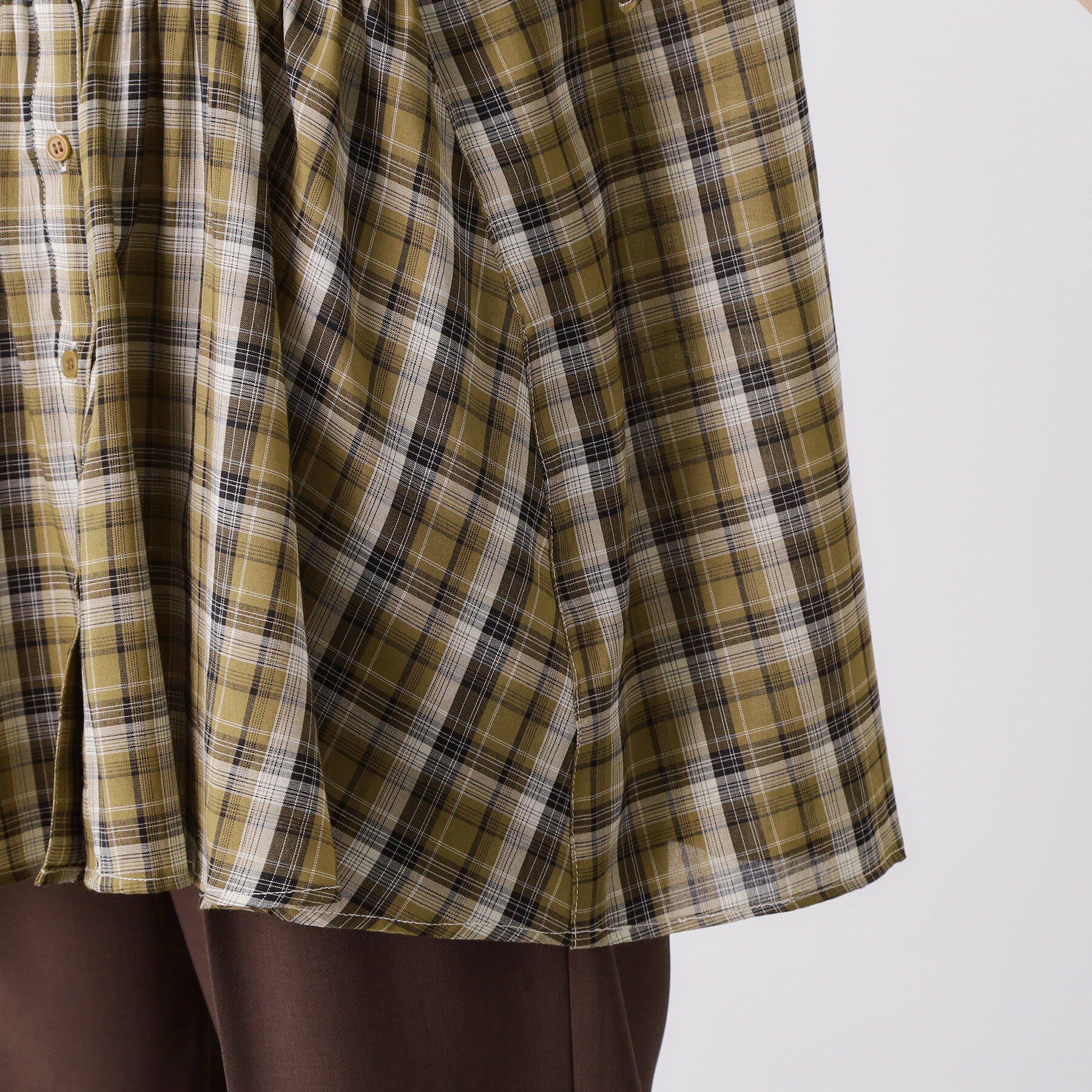 THE SHOP TK「チェック柄チュニックブラウス」|シャツ・ブラウス|