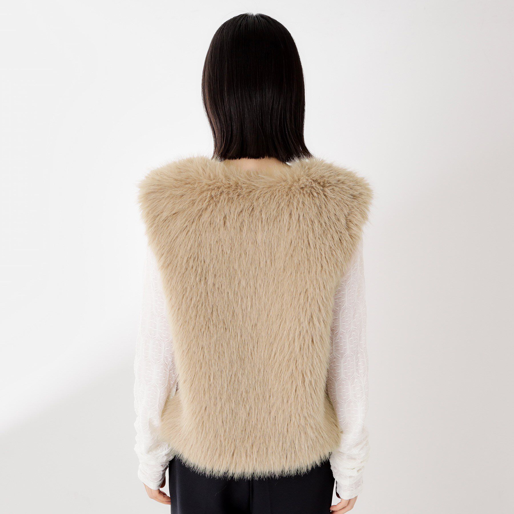 THE SHOP TK「フェイクファーベスト」|ベスト・ジレ|