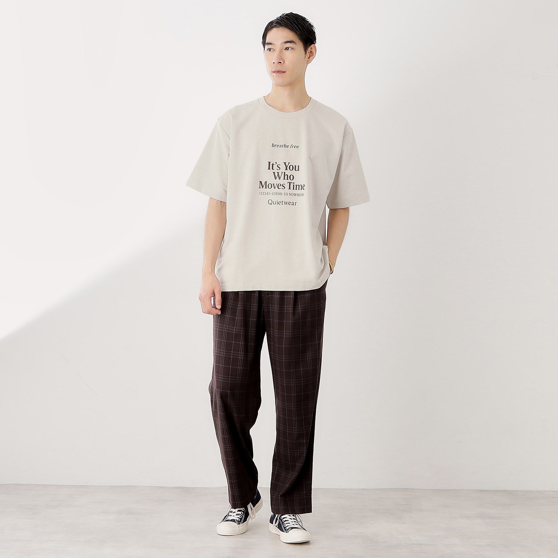 THE SHOP TK「裏配色5分袖プルオーバー」|Tシャツ・カットソー|