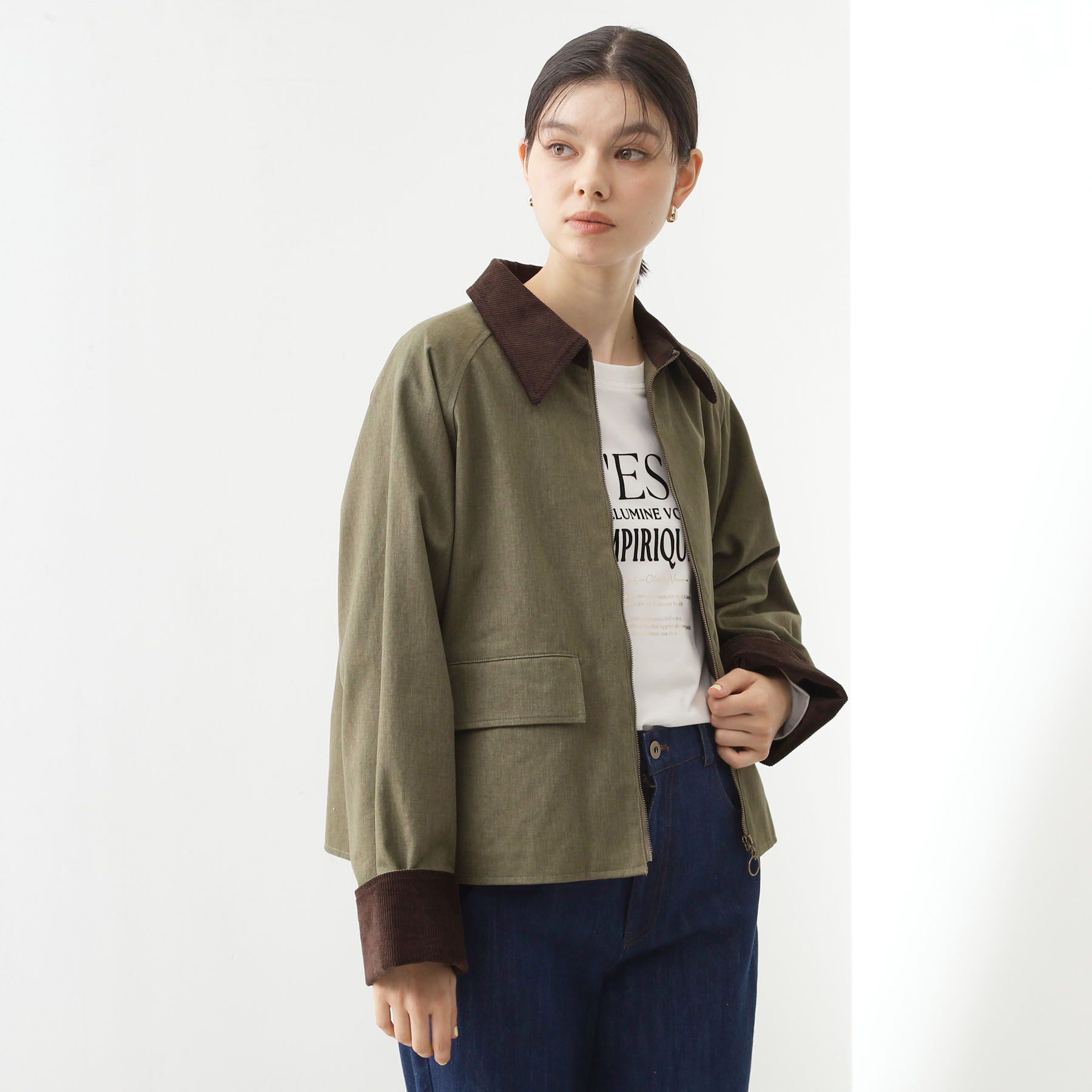 THE SHOP TK「カバーオールジャケット【洗える】」|ブルゾン・スタジャン|