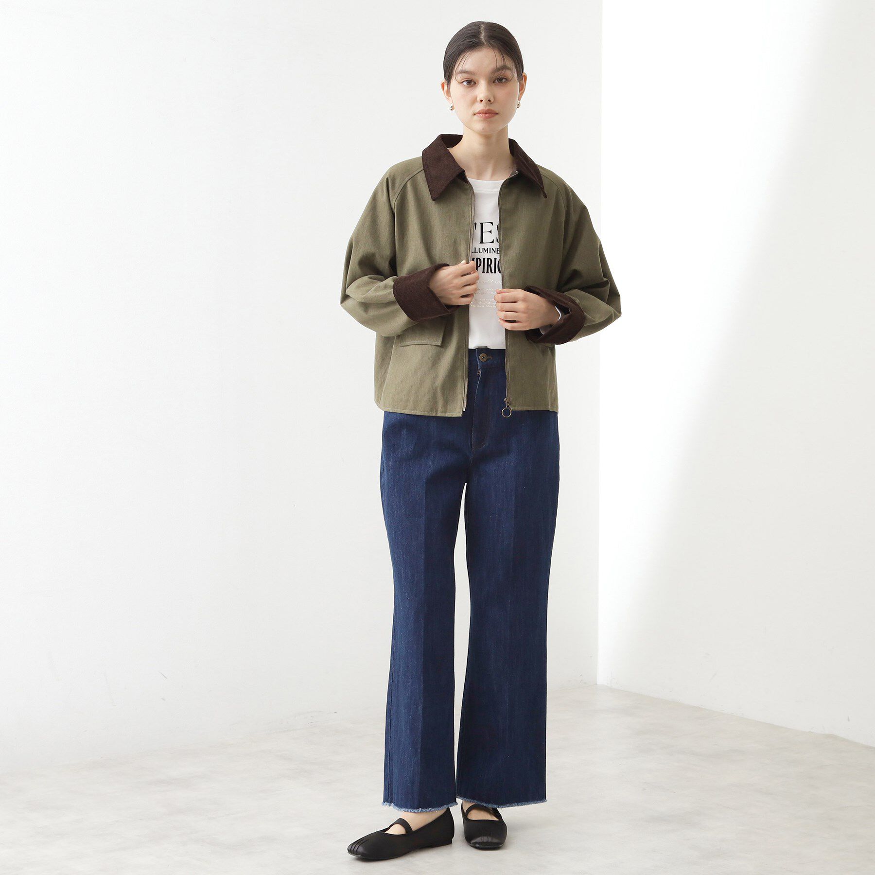 THE SHOP TK「カバーオールジャケット【洗える】」|ブルゾン・スタジャン|