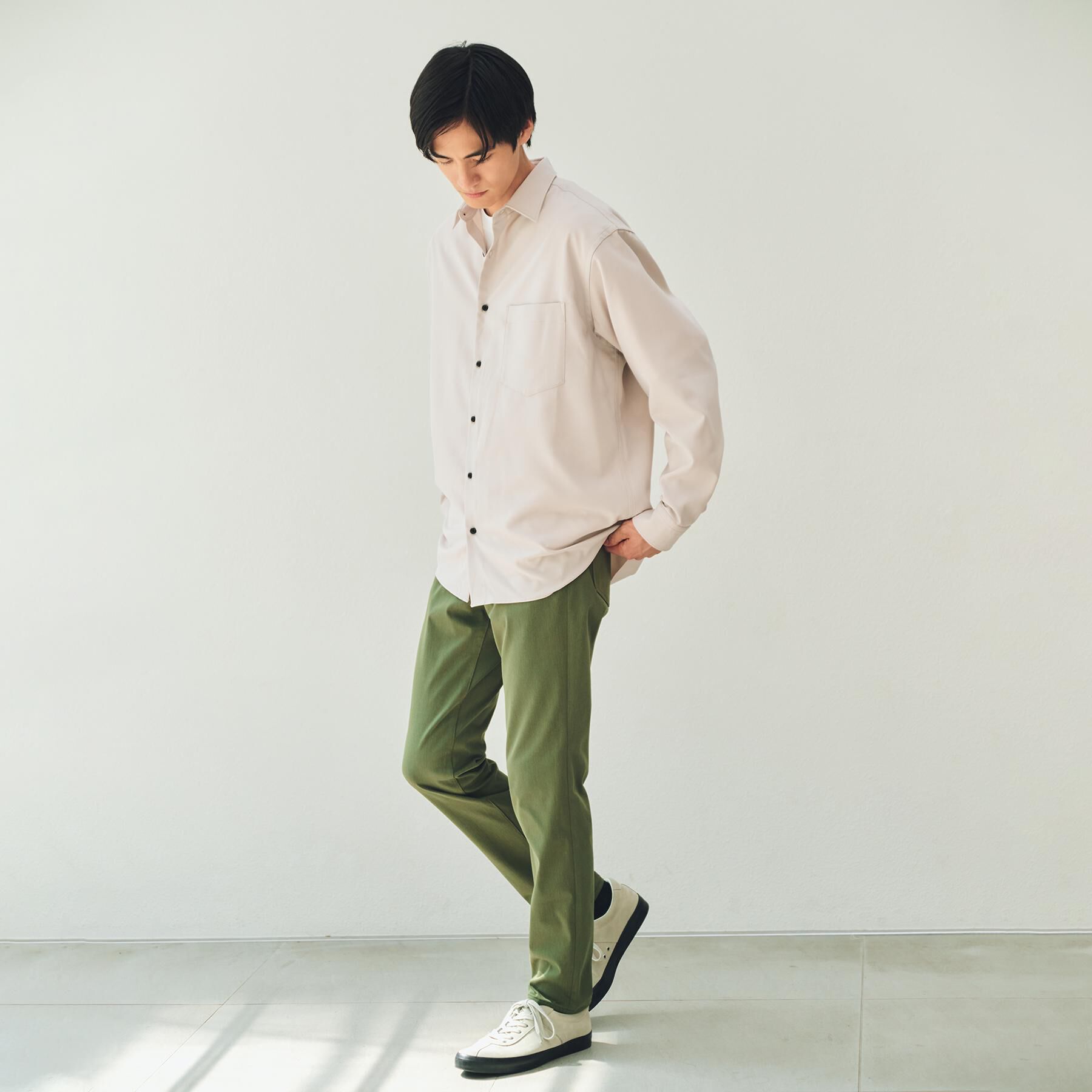 THE SHOP TK「TECLINO／テクリーノ 長袖オックスシャツ【洗濯機OK】」|シャツ・ブラウス|