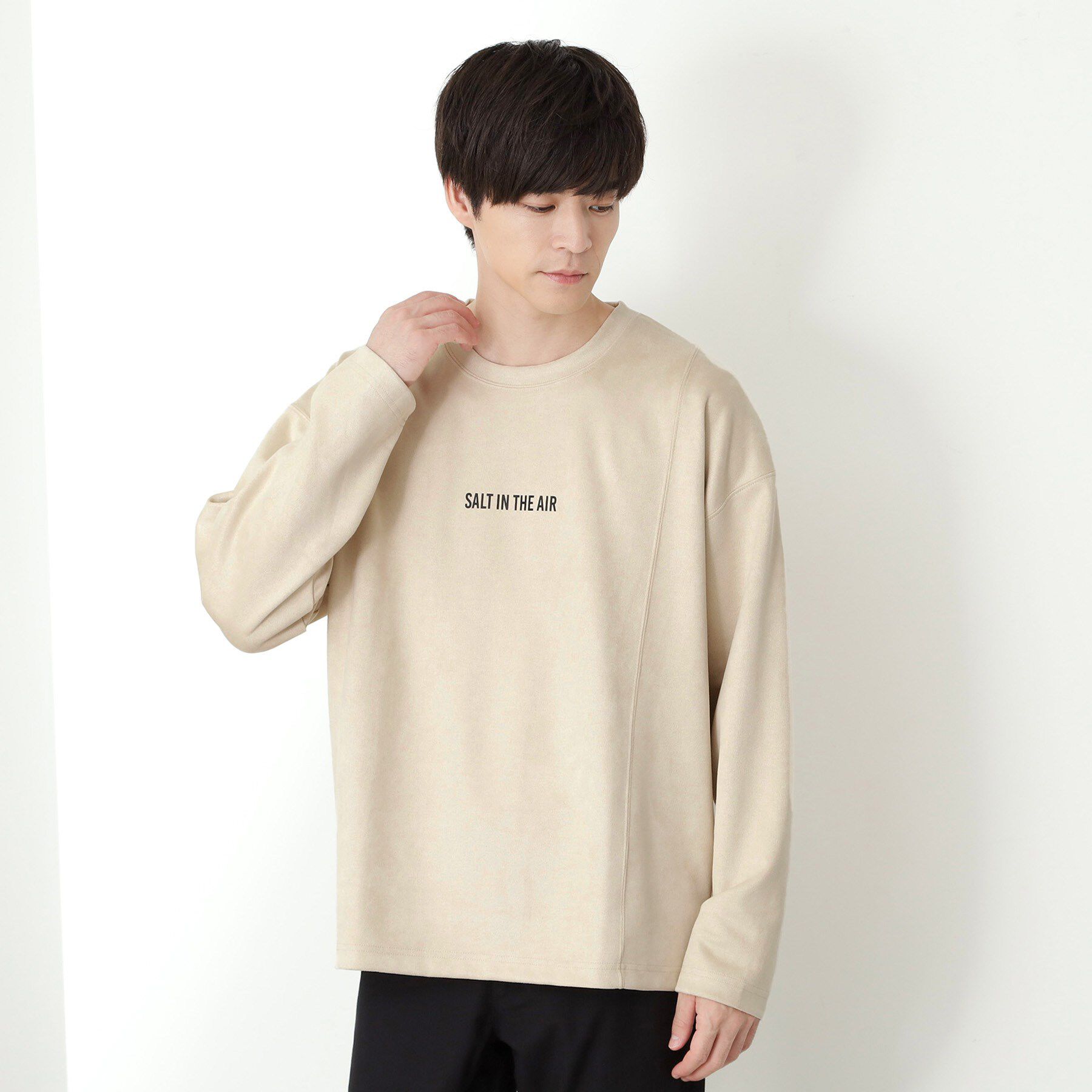 THE SHOP TK「スエード フォトプリントスウェット 【洗濯機OK】」|Tシャツ・カットソー|