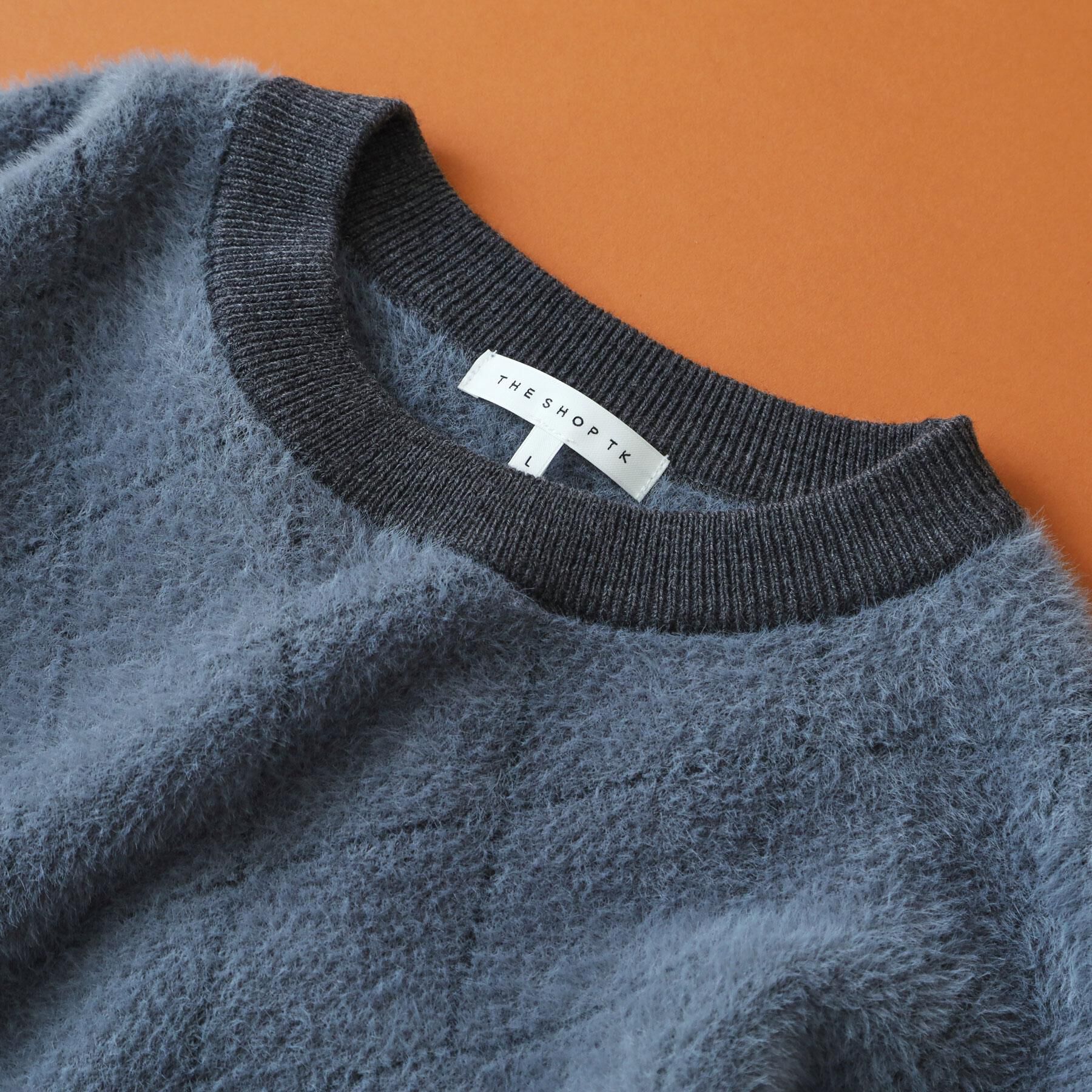 THE SHOP TK「【ふんわり心地いい肌触り】　ダイヤ柄シャギーニット」|ニット・セーター|