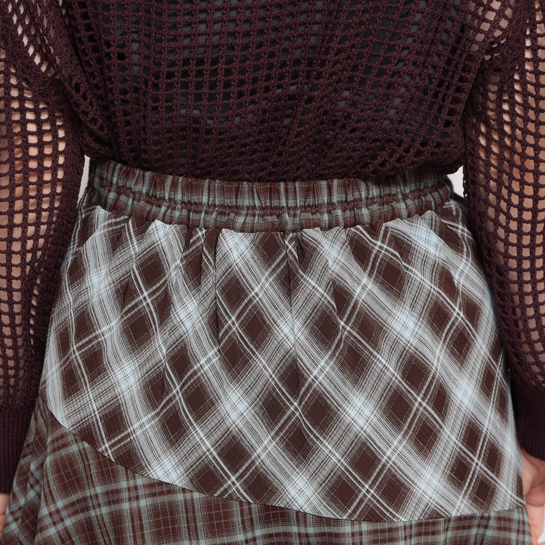 THE SHOP TK「チェック柄アシンメトリースカート」|スカート|