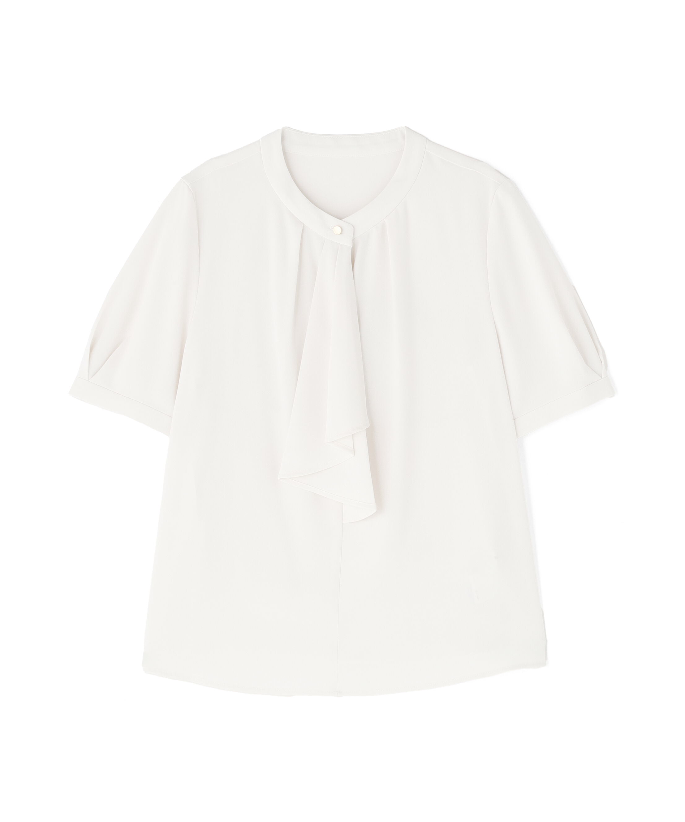  「ラッフルボウタイブラウス半袖」|シャツ・ブラウス|