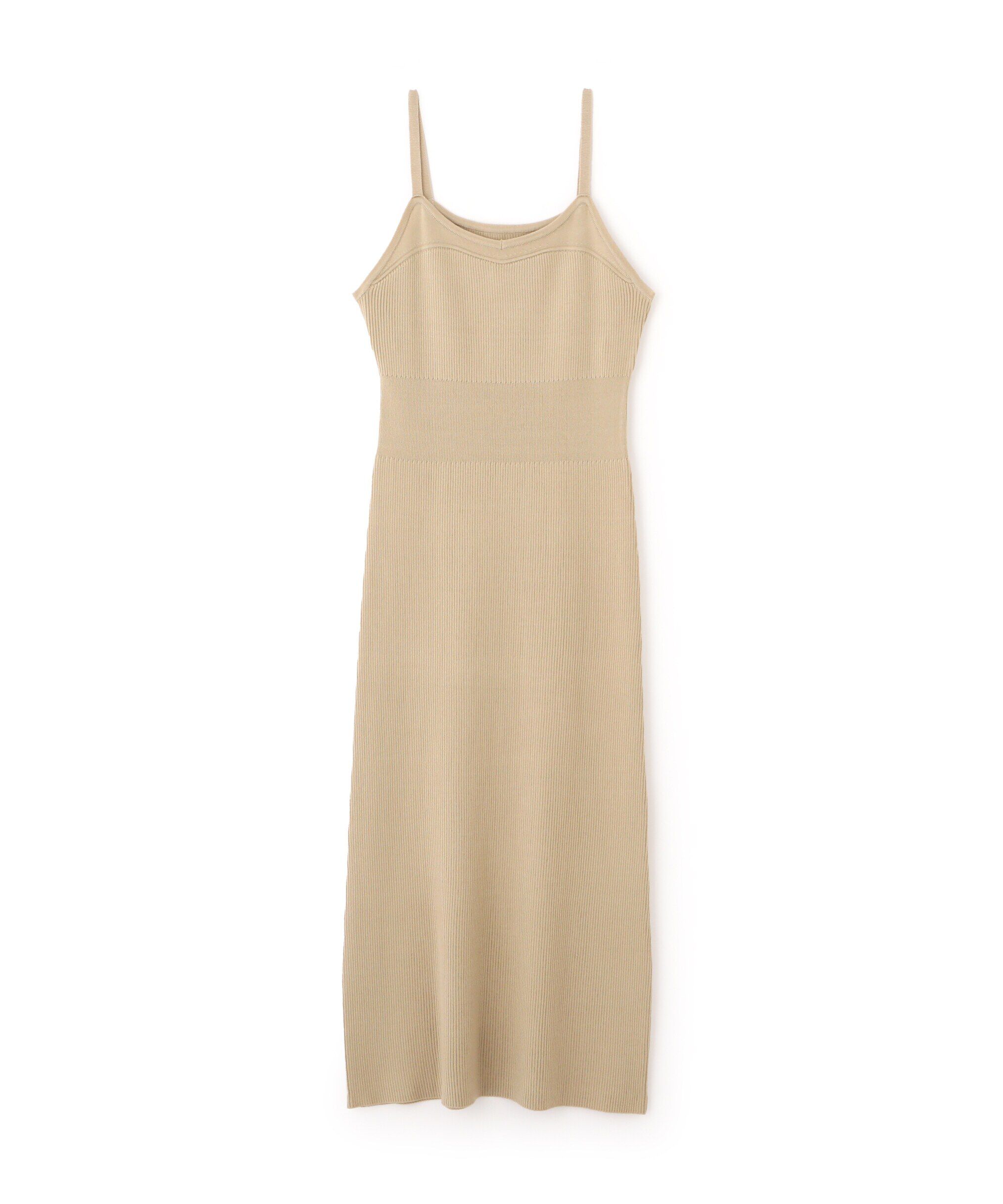  「［セットアップ対応］Iラインリブニットワンピース」|ワンピース|