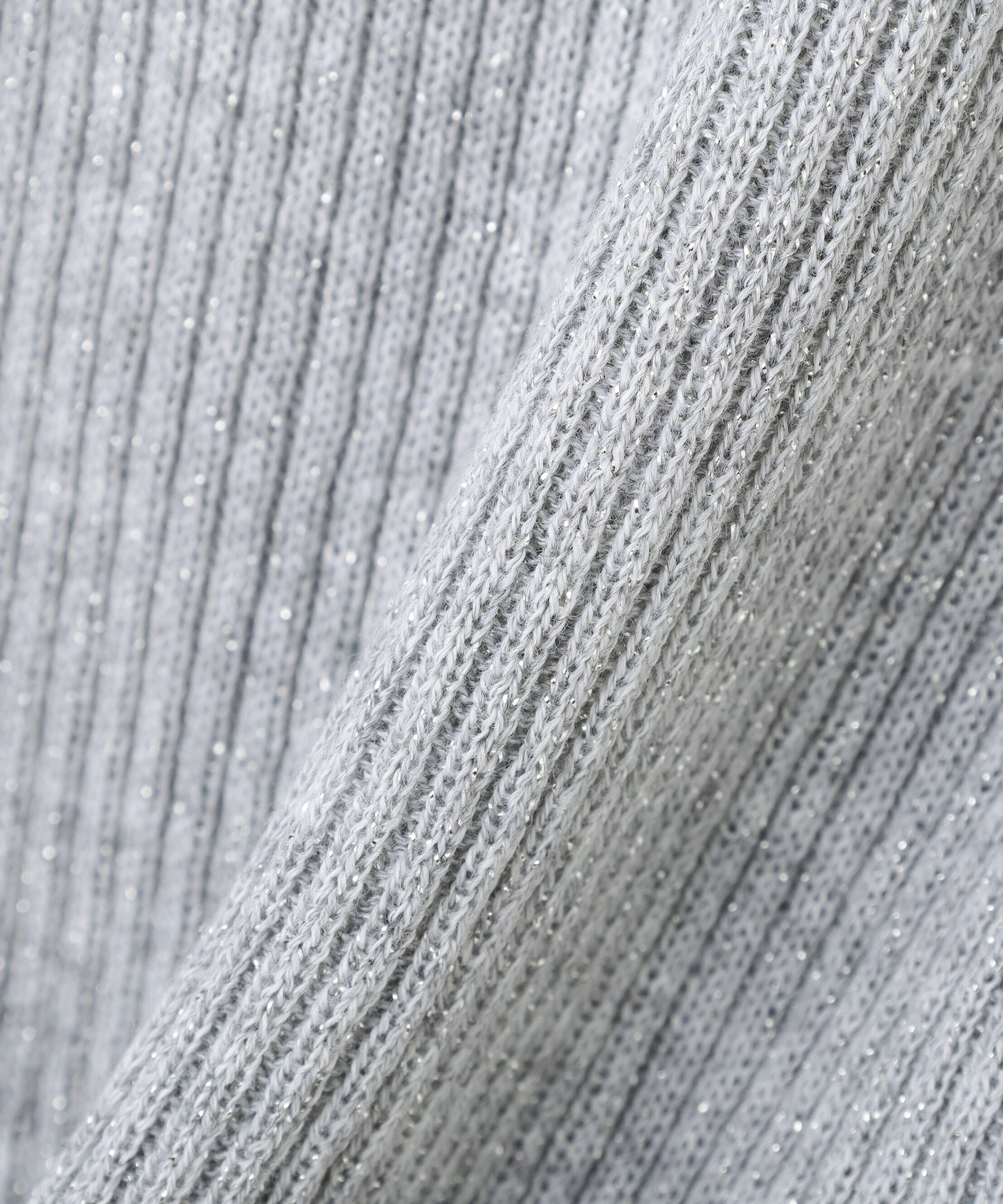  「衿付きラメニットカーディガン」|ニット・セーター|