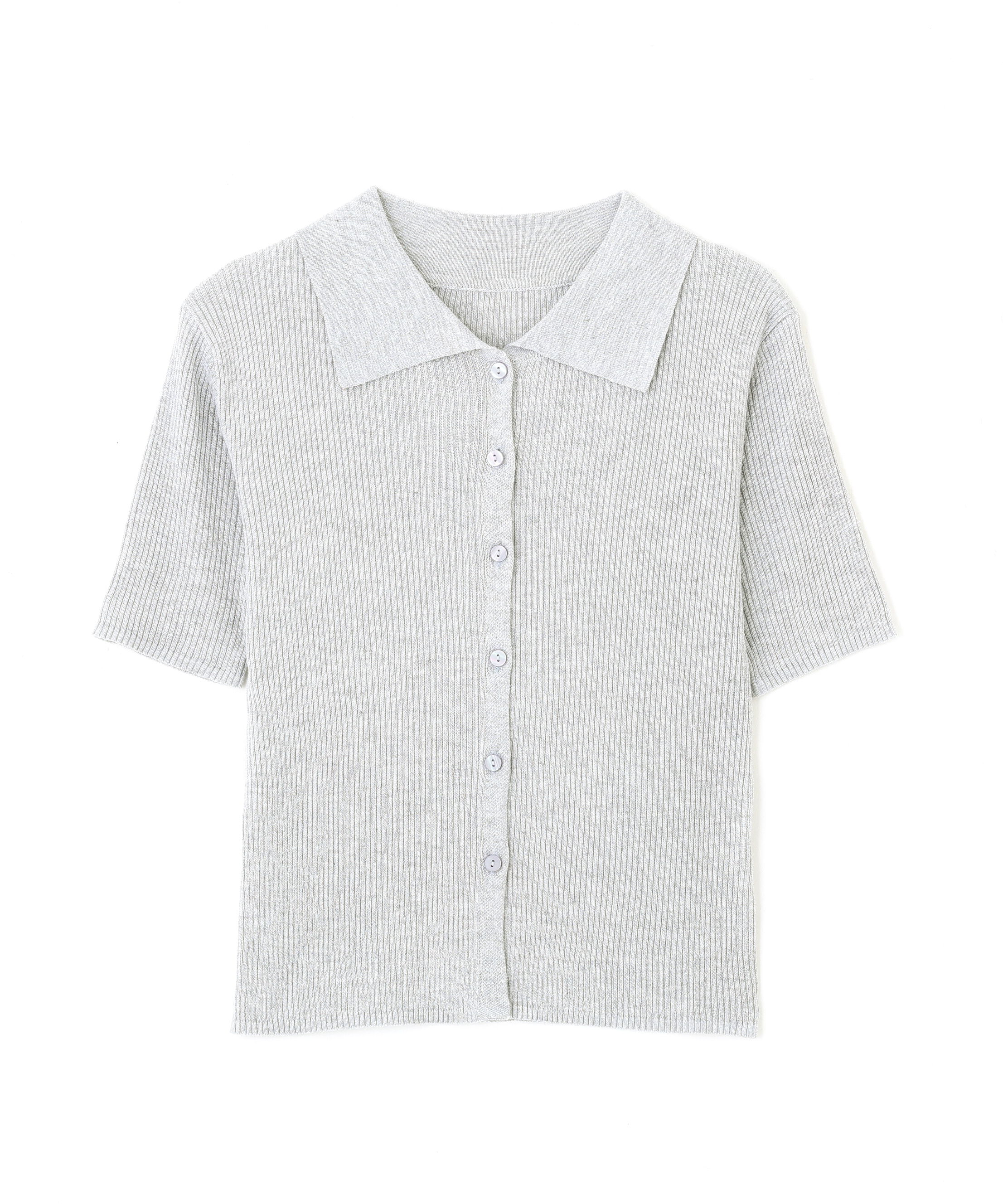  「衿付きラメニットカーディガン」|ニット・セーター|