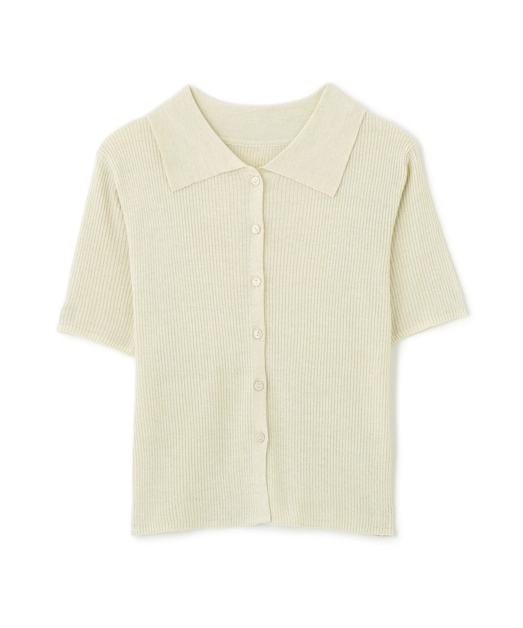  「衿付きラメニットカーディガン」|ニット・セーター|