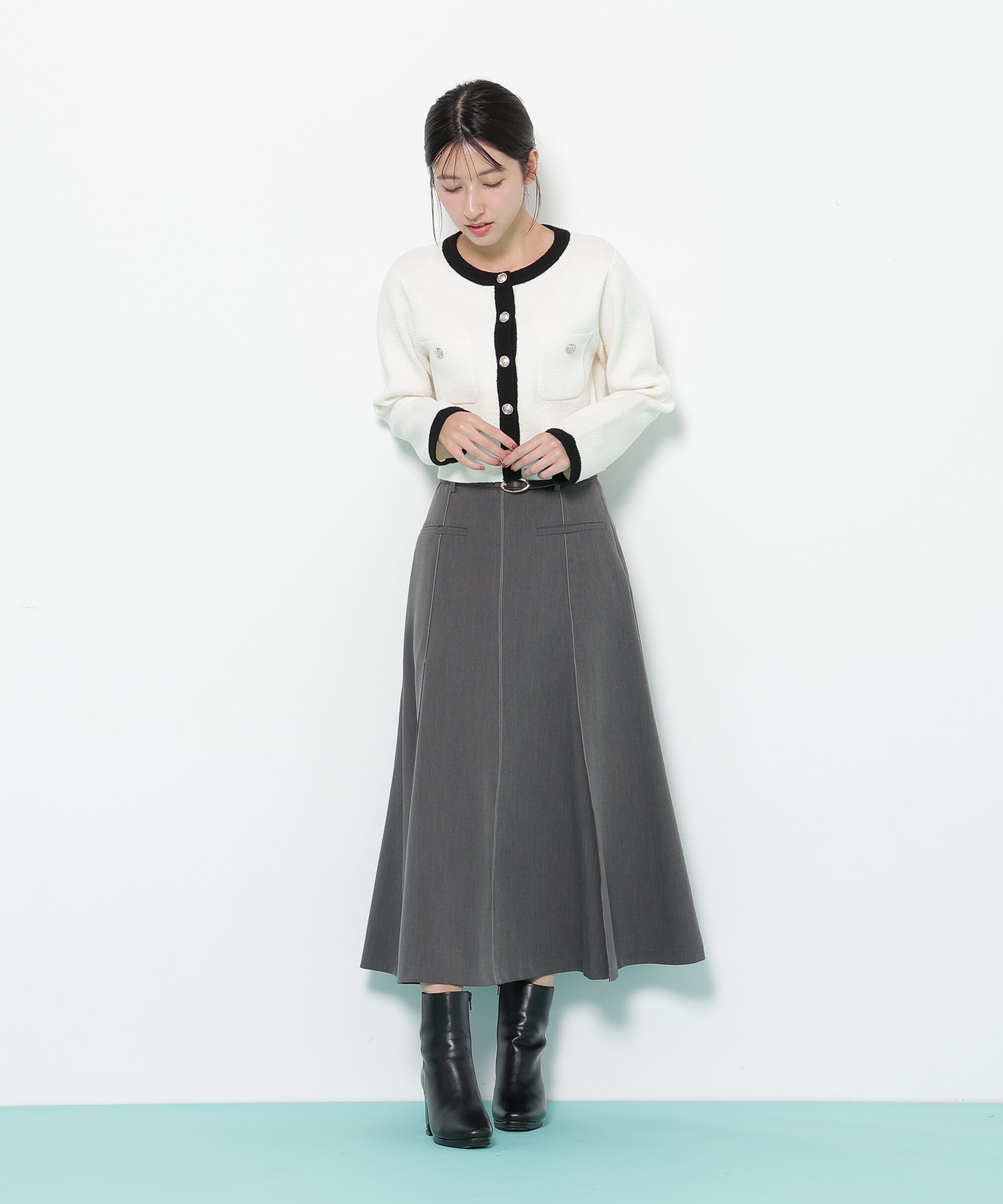  「ブークレーニットジャケット」|ニット・セーター|