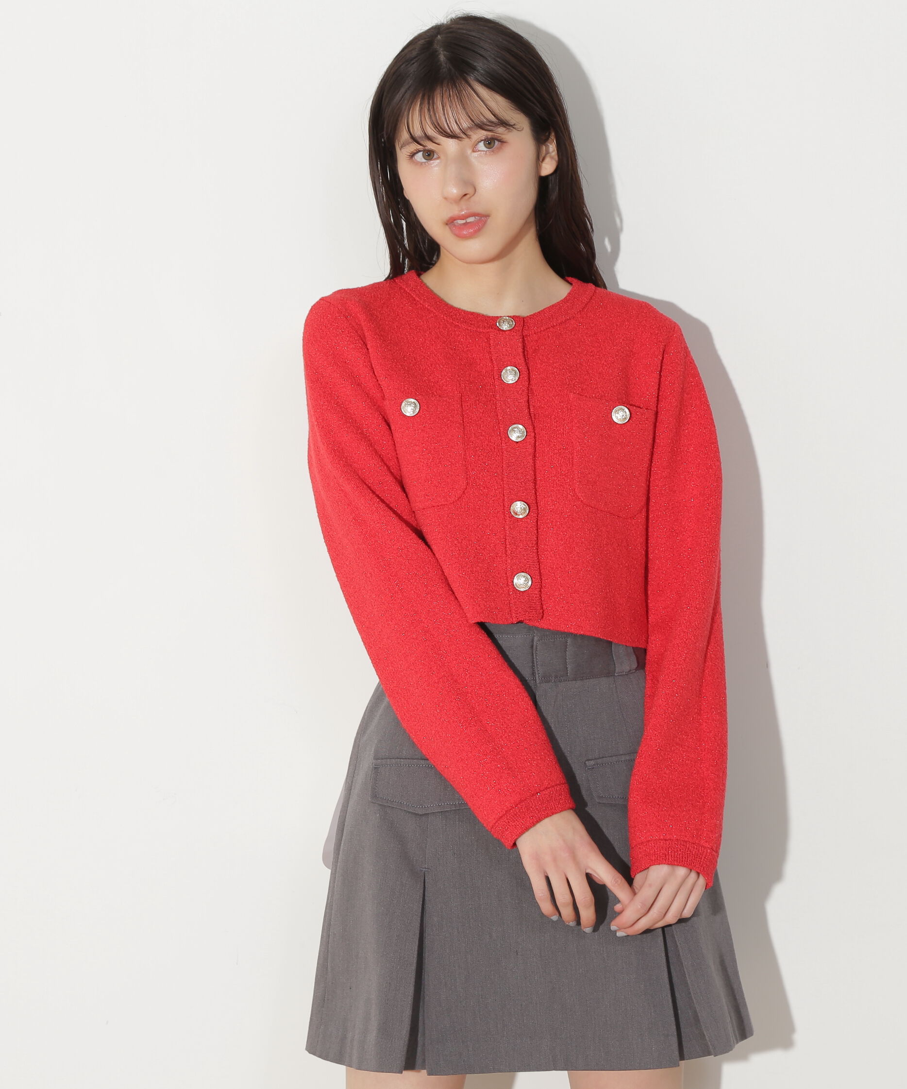  「ブークレーニットジャケット」|ニット・セーター|