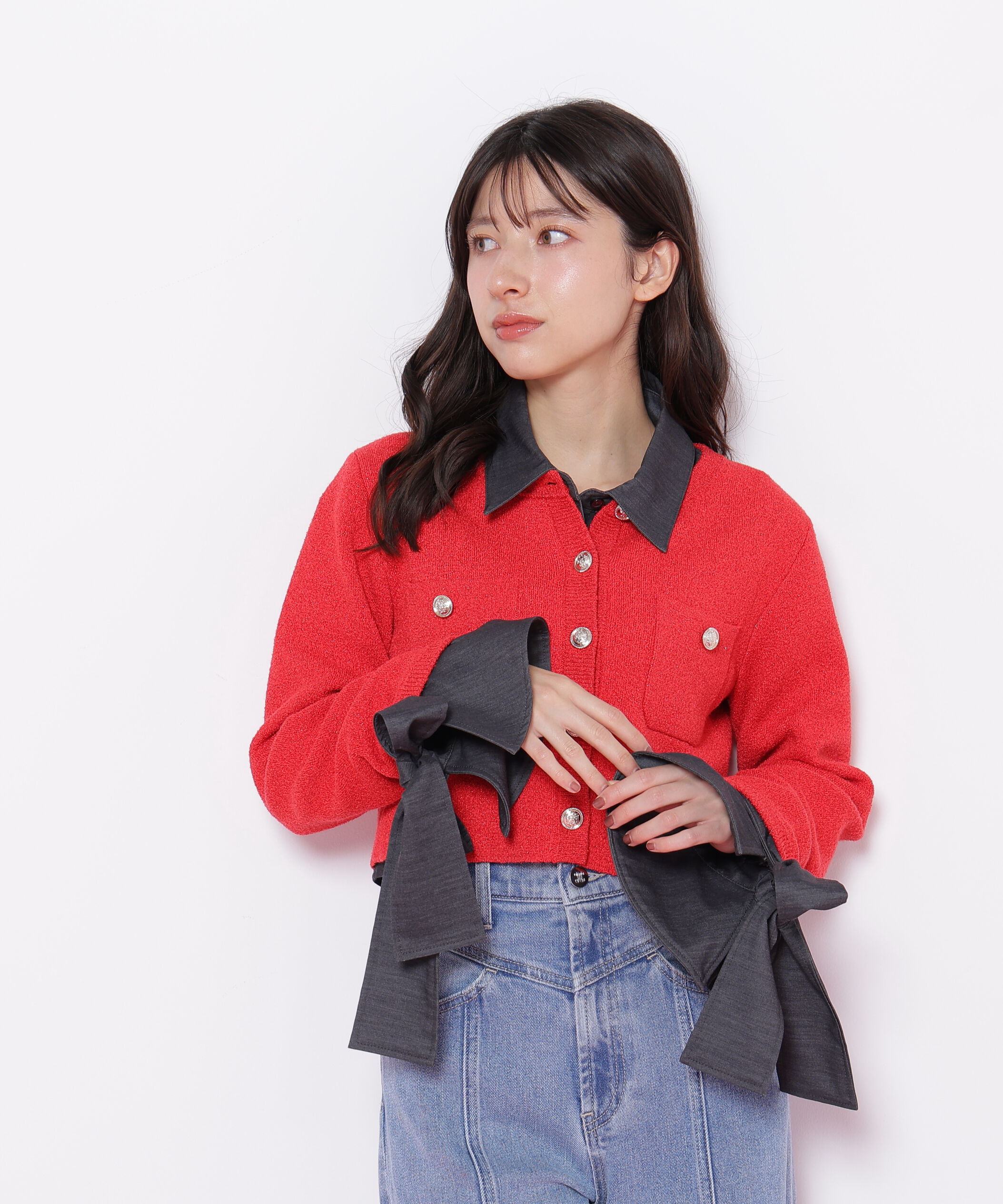  「ブークレーニットジャケット」|ニット・セーター|