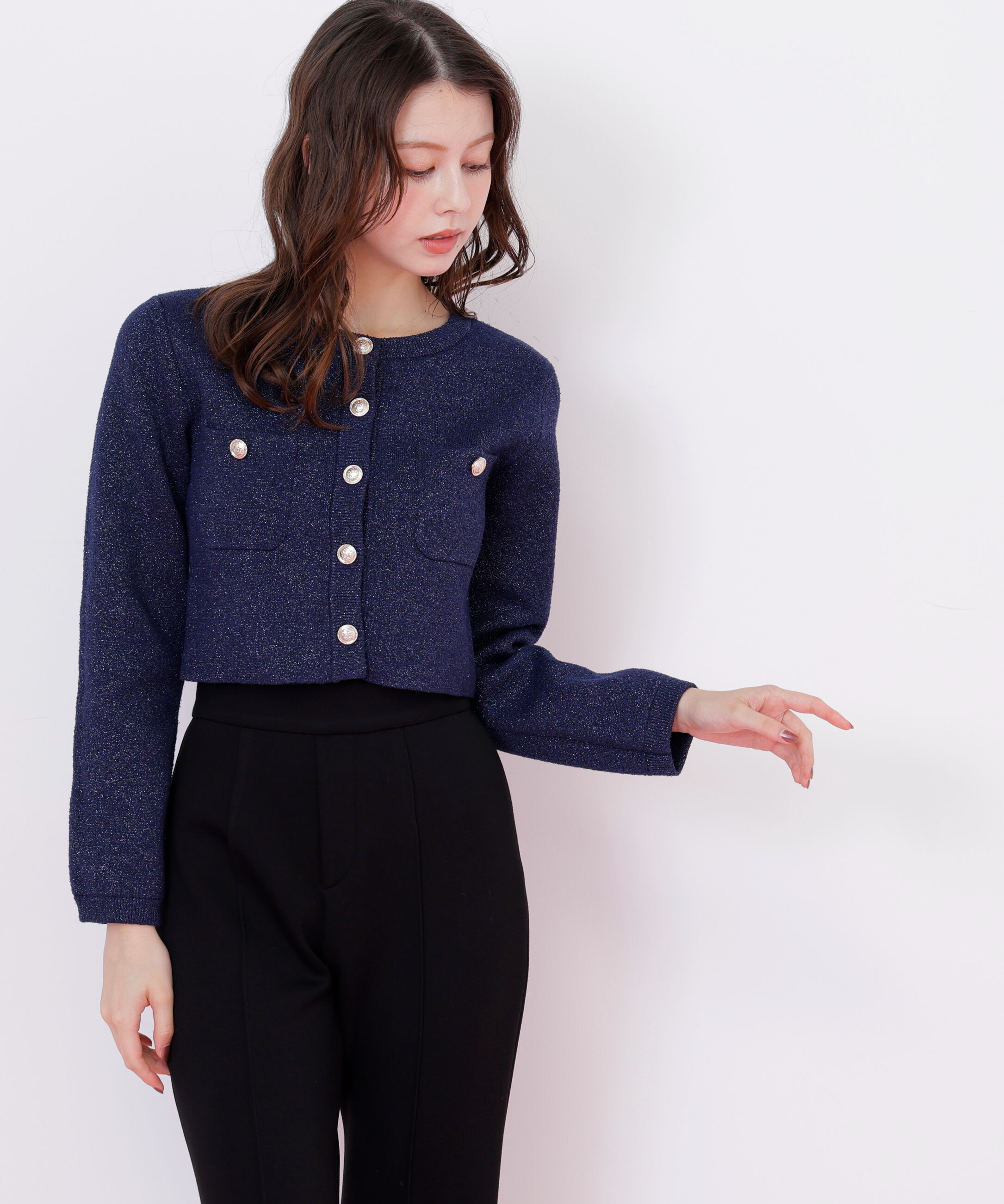  「ブークレーニットジャケット」|ニット・セーター|