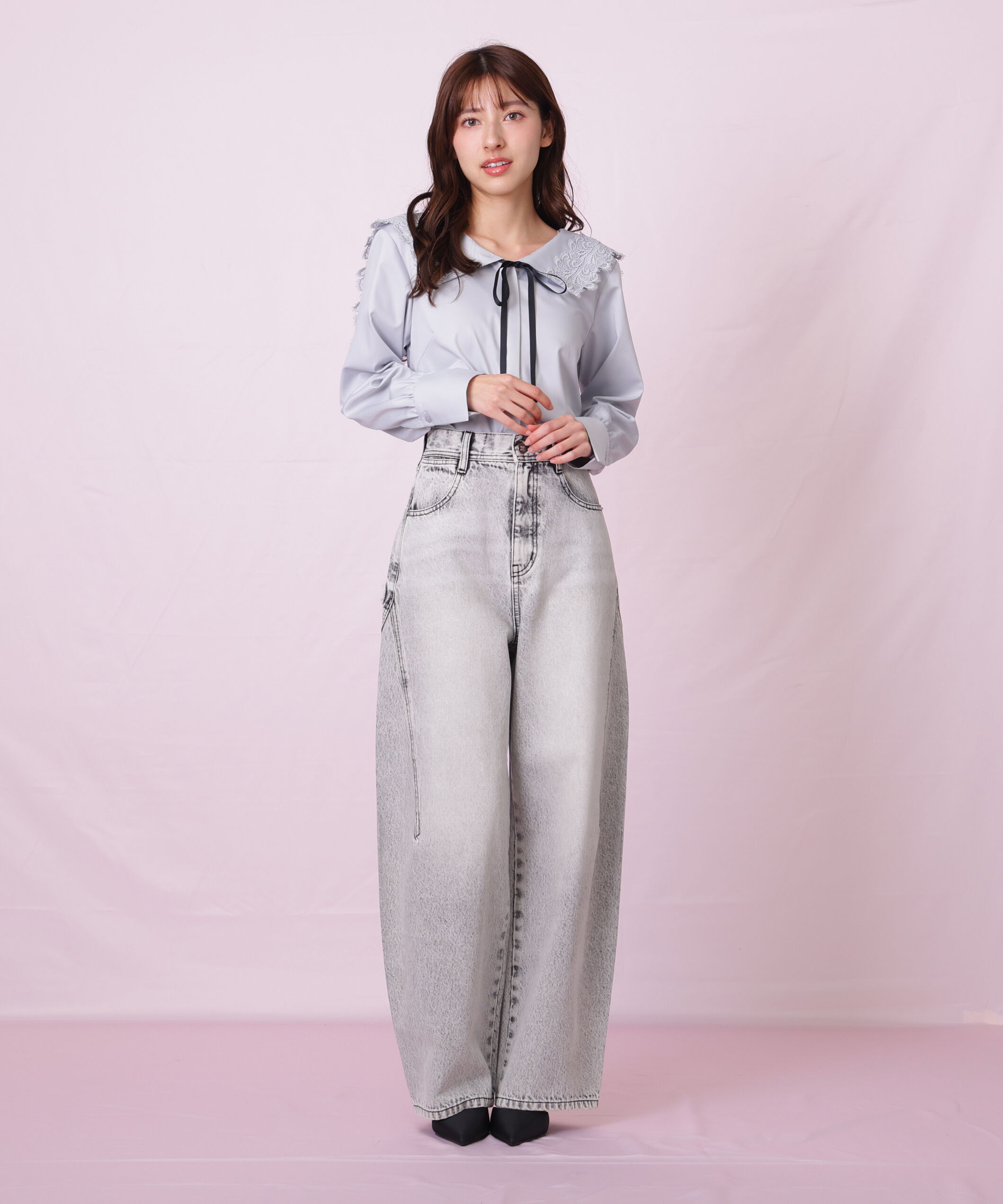  「レースセーラーカラーブラウス」|シャツ・ブラウス|