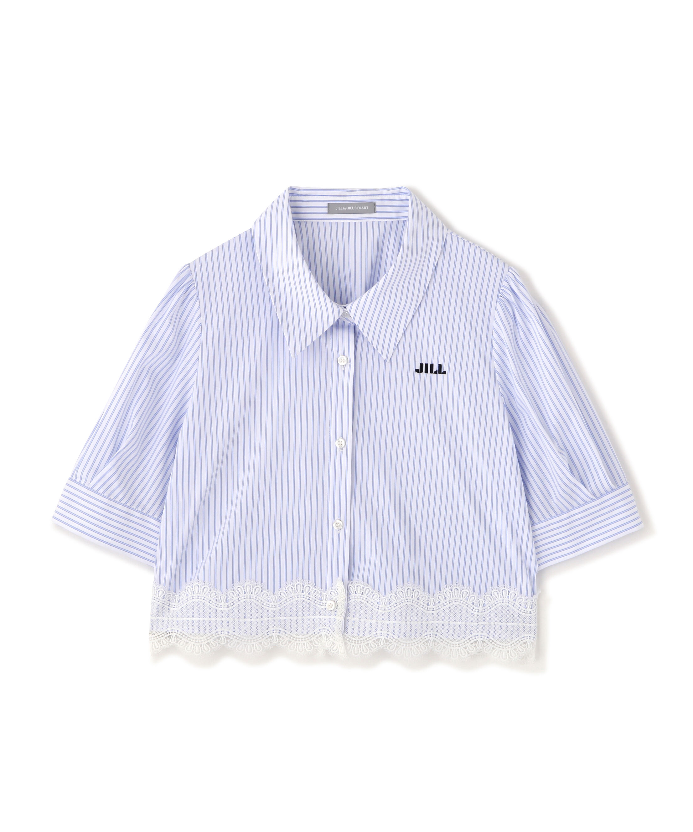  「ヘムレース五分袖ブラウス」|シャツ・ブラウス|